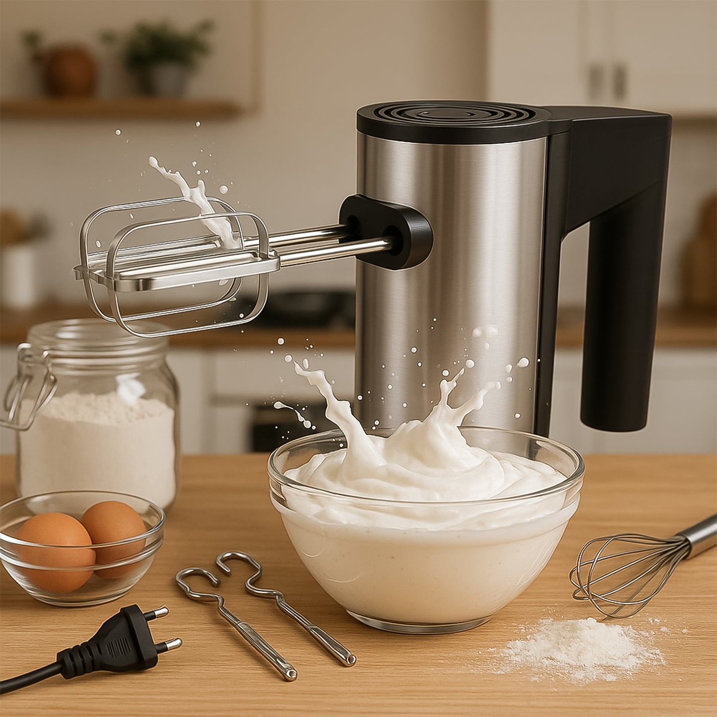 Orbit 450W Electric Hand Mixer with 5 Speeds, Turbo & Stainless Steel Attachments