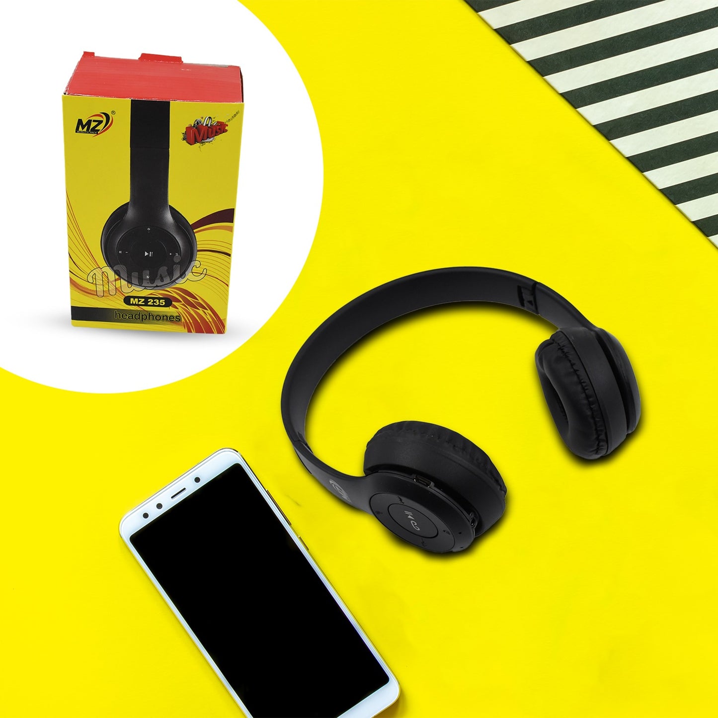 Wireless Headphone Over The Head Bluetooth Headset Foldable Headband Hands-free With Calling Function (1 Pc) - LootFaat