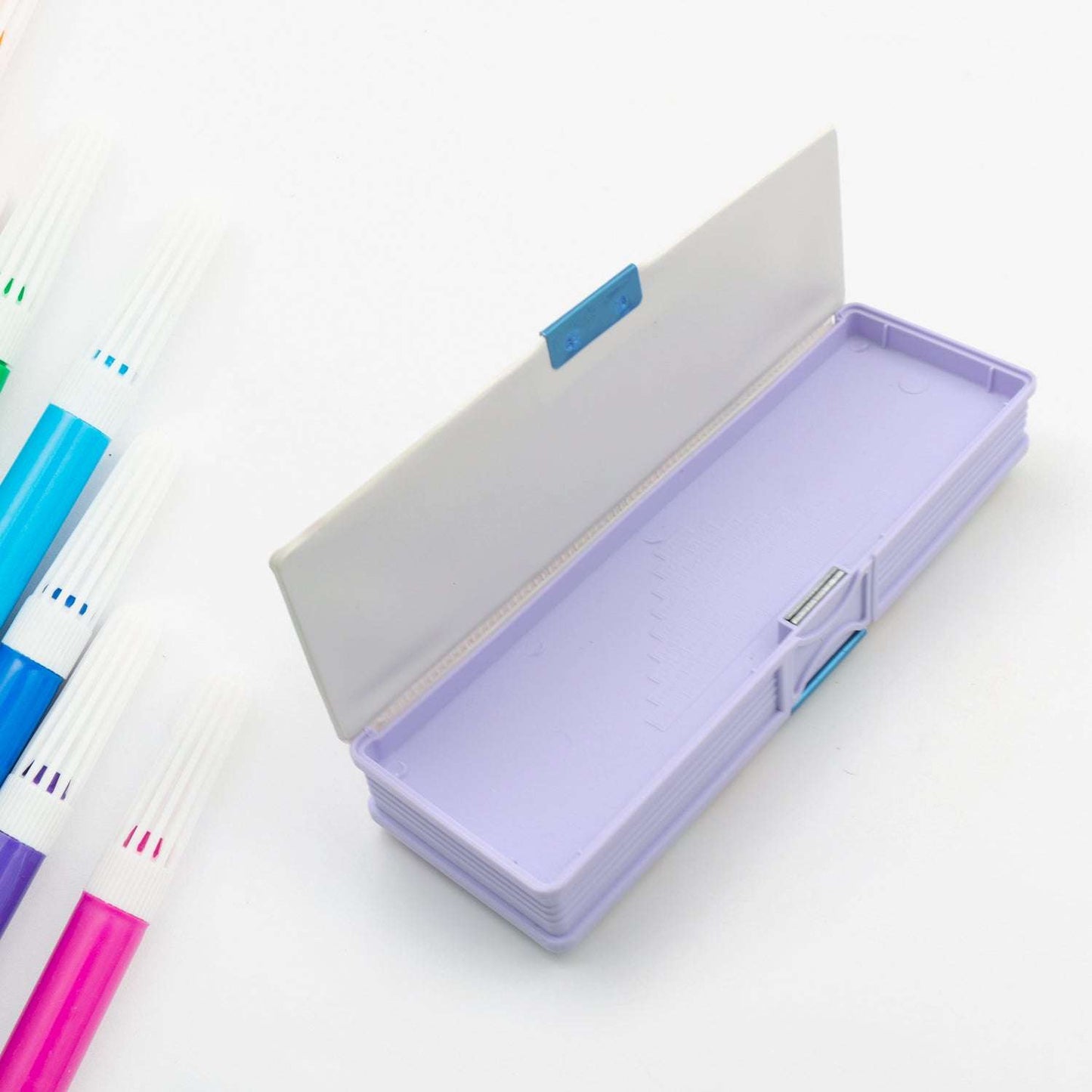 Multipurpose Compass Box Plastic Double Deck Pencil Case With 2 Compartments Supplies Utility Box Storage Organizer Pencil Box For School Cartoon Printed Pencil Case For Kids Birthday Gift For Girls Boys - LootFaat