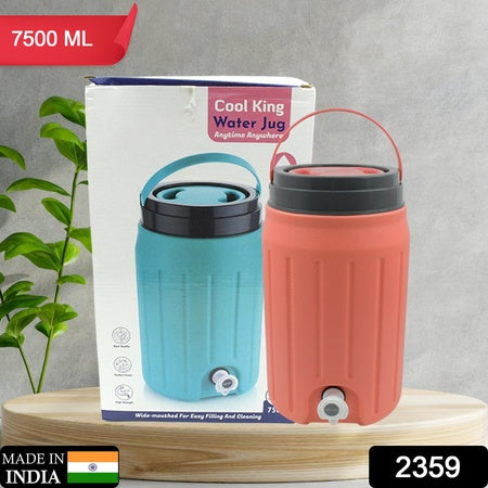 Insulated Plastic Water Rover Jug With A Sturdy Handle Water Jug Camper With Tap Plastic Insulated Water Water Storage Cool Water Storage For Home Travelling (2500ml 7500ml 12000ml) - LootFaat