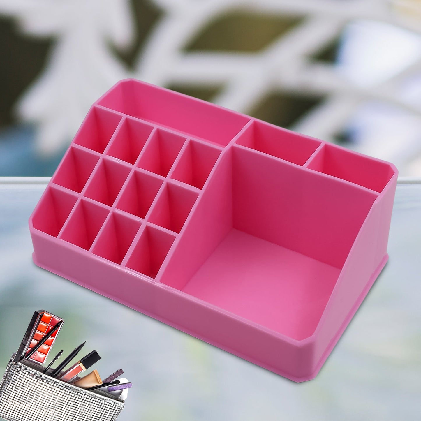 Makeup Organiser Cosmetic Makeup Lipstick Storage Box With Drawer Plastic Case Holder Skin Care Products (1 Pc) - LootFaat