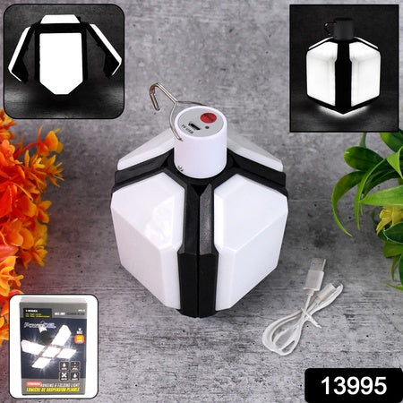Foldable Camping Light Usb Rechargeable Led Lamp With Hanging Hook (1 Pc) - LootFaat