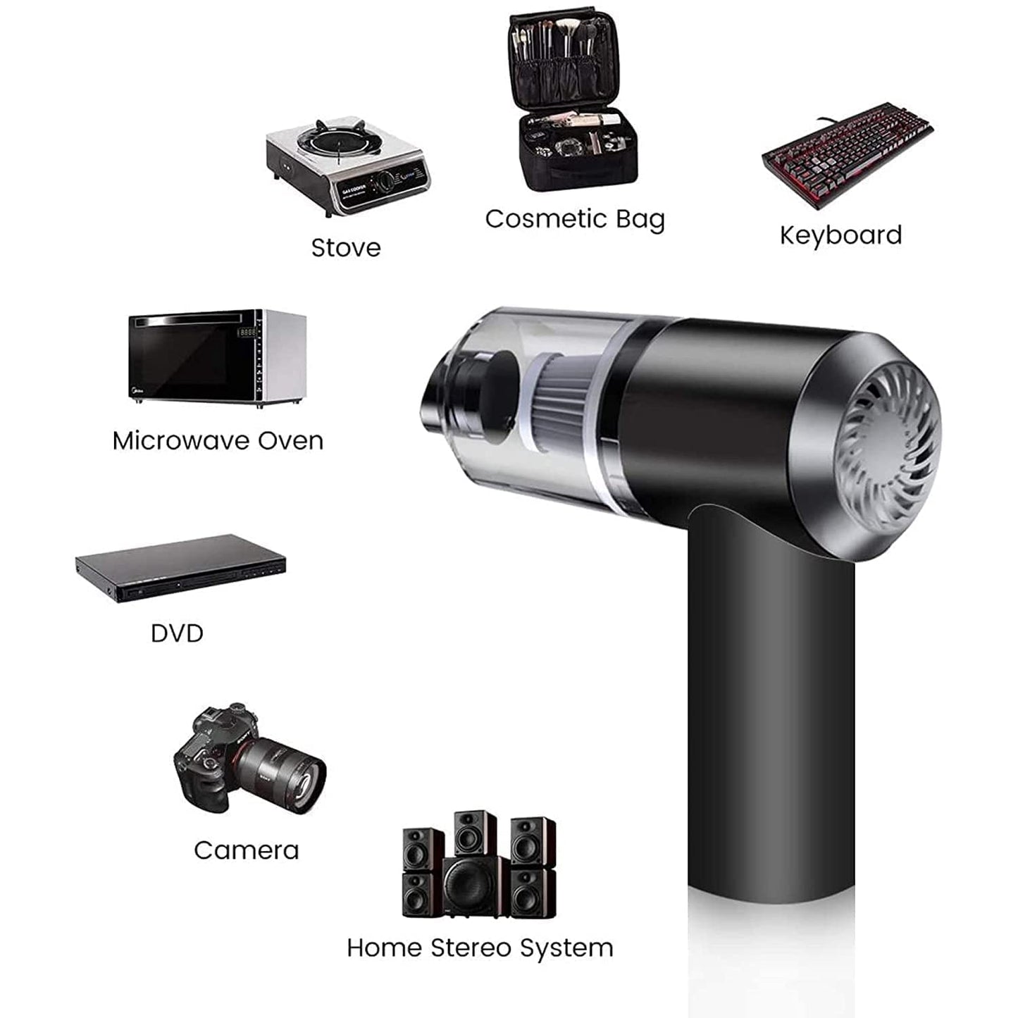 Vacuum Cleaner Dust Collection 2 In 1 Car Vacuum Cleaner 120w High-power Handheld Wireless Vacuum Cleaner Home Car Dual-use Portable Usb Rechargeable - LootFaat
