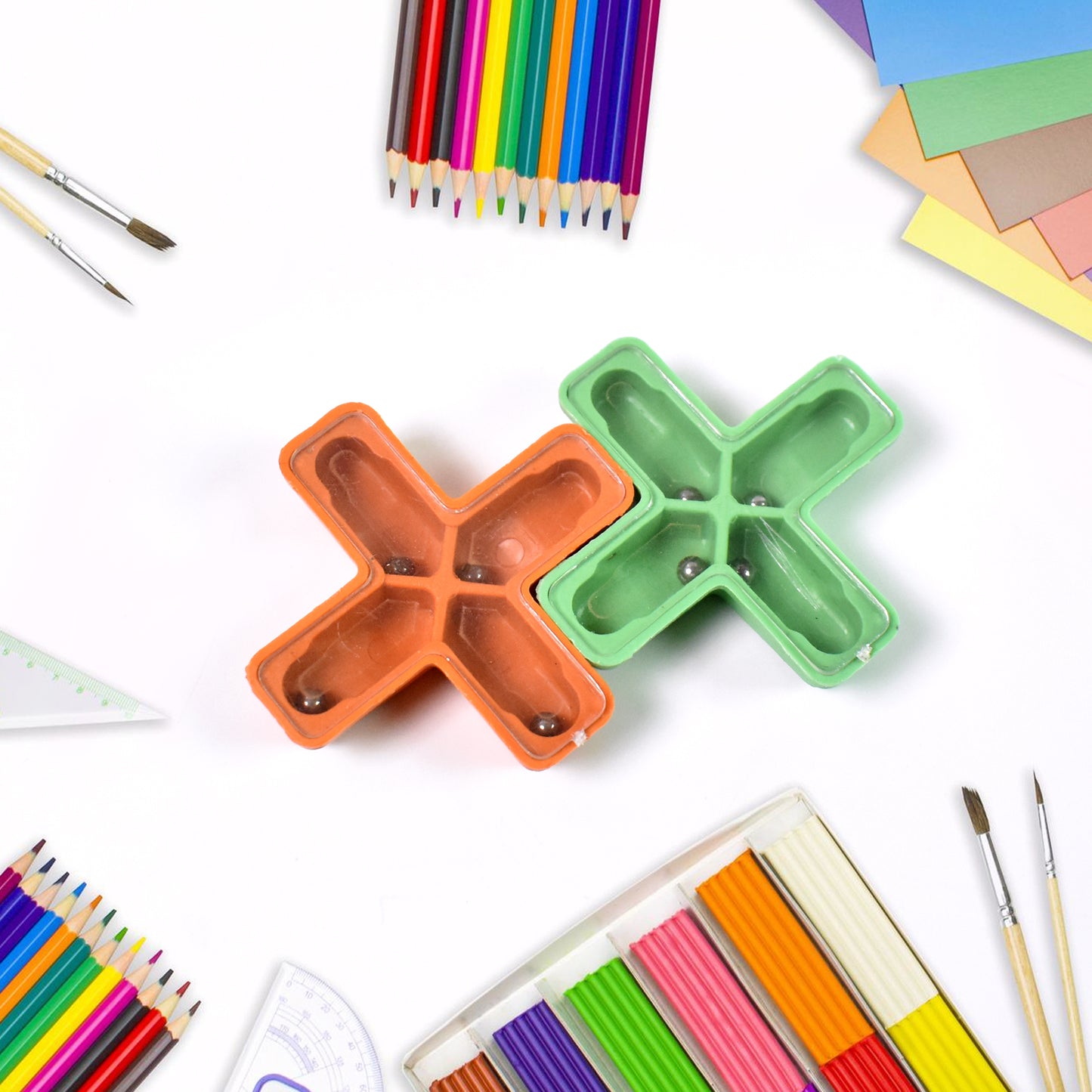 Magic Toys Magic Cross Magic Tricks Puzzle (1 Pc Mix Color Design) - LootFaat