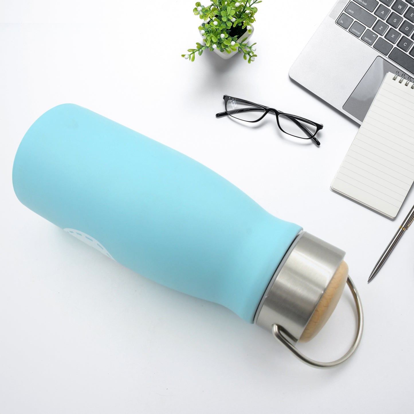 Stainless Steel Water Bottle With Handle Fridge Water Bottle Stainless Steel Water Bottle Leak Proof Rust Proof Hot Cold Drinks Gym Sipper Bpa Free Food Grade Quality Steel Fridge Bottle For Officegymschool (360 Ml) - LootFaat