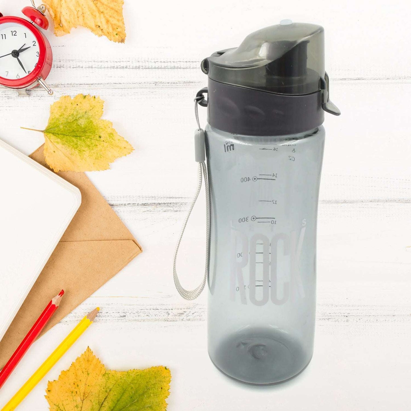 Plastic Water Bottle Outdoor Sport Bottle With Carry Case Leak Proof Bpa-free For Travel Cold And Hot Water Plastic Water Bottle With Daily Water Intake For Gym And Children Home Travel Office Use (1 Pc ) - LootFaat