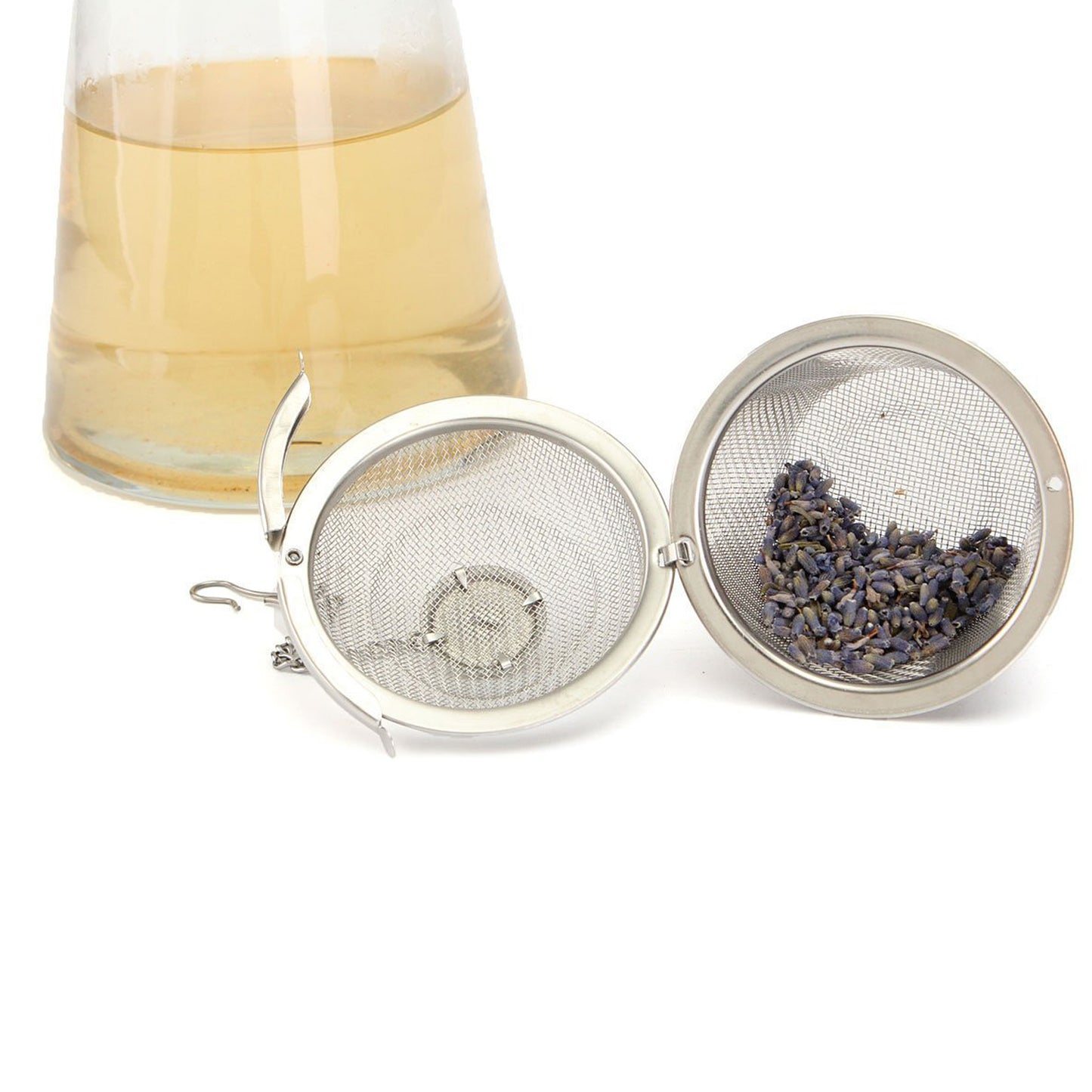 Stainless Steel Spice Tea Filter Herbs Locking Infuser Mesh Ball - LootFaat