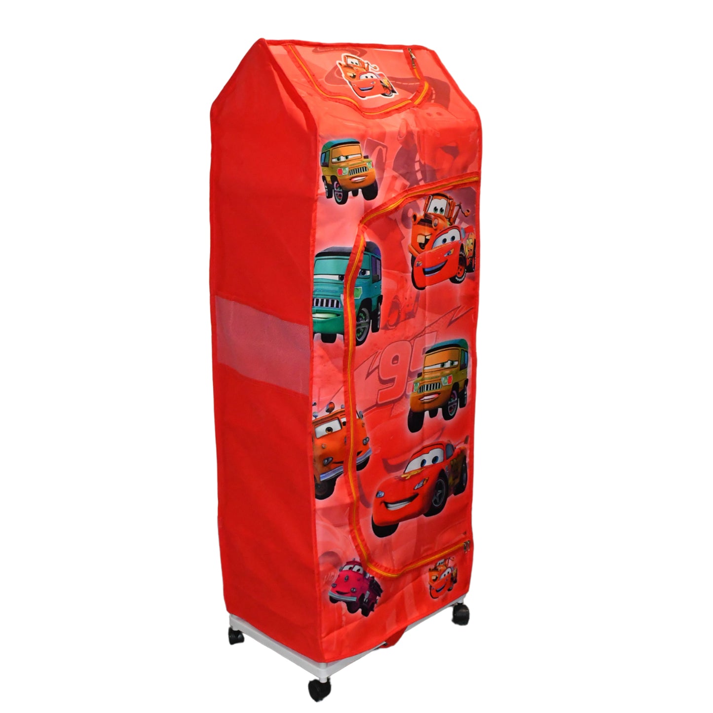 Multi Purpose Foldable Baby Wardrobe Toy Box 5 Shelves Cartoon Printed - LootFaat