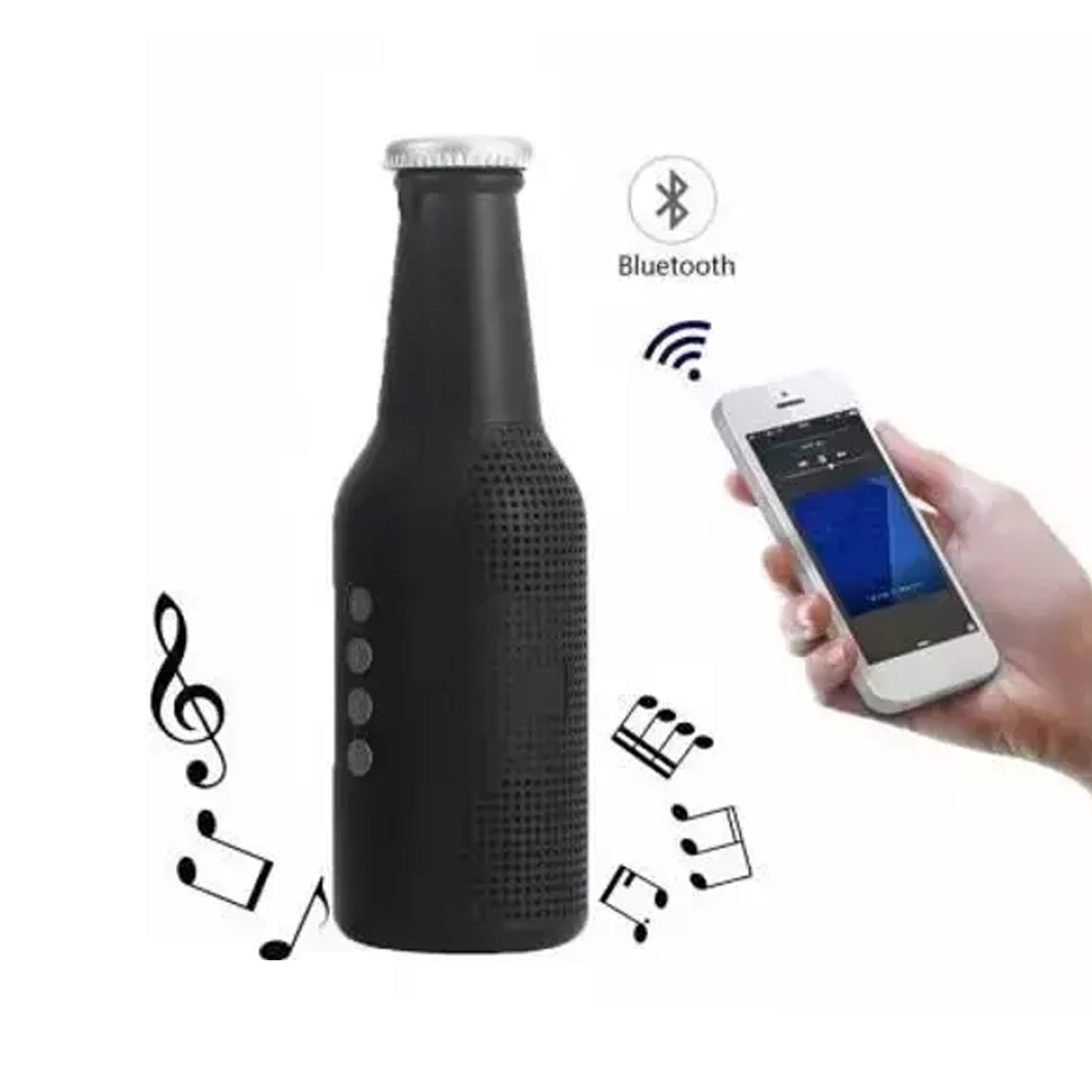 Bottle Shape Bluetooth Speaker And Weatherproof Enhanced Wireless Usb Rechargeable Calling Fm Aux Usb Sd Card Support Portable Bluetooth Speaker With Rich Deep Bass - LootFaat