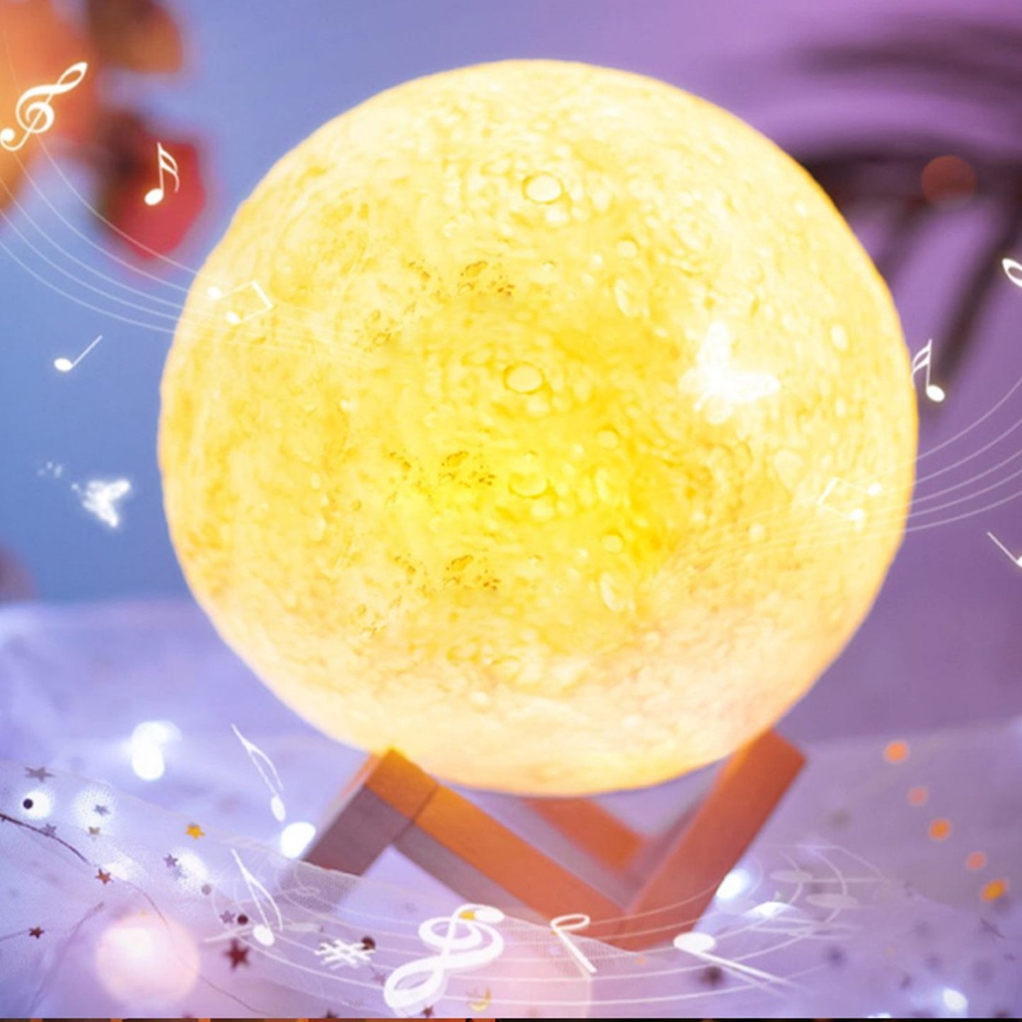 3d Power Moon Lamp With Touch Control Adjust Brightness - LootFaat