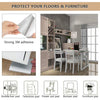 Square Felt Furniture Pads - Floor Protectors for Home & Furniture (4 Pack)