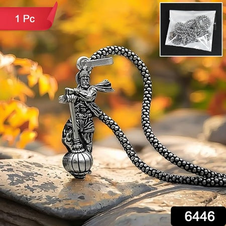 Hanuman Ji Pendant With Gada Religious Jewellery For Men And Women (1 Pc) - LootFaat