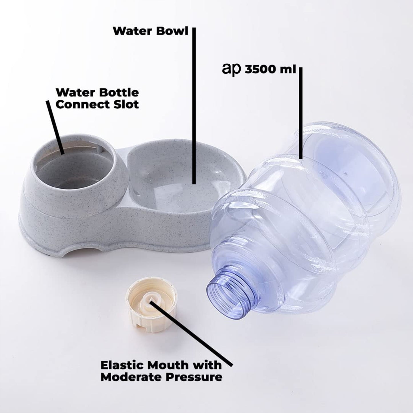 Automatic Pet Water Dispenser Self-dispensing Gravity Pet Feeder Water Cat Dog Feeding Bowl Drinking Water - LootFaat