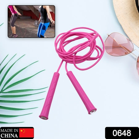 3m Plastic Adjustable Wire Skipping Skip High Speed Jump Rope Cross Fit Fitness Equipment Exercise Workout - LootFaat