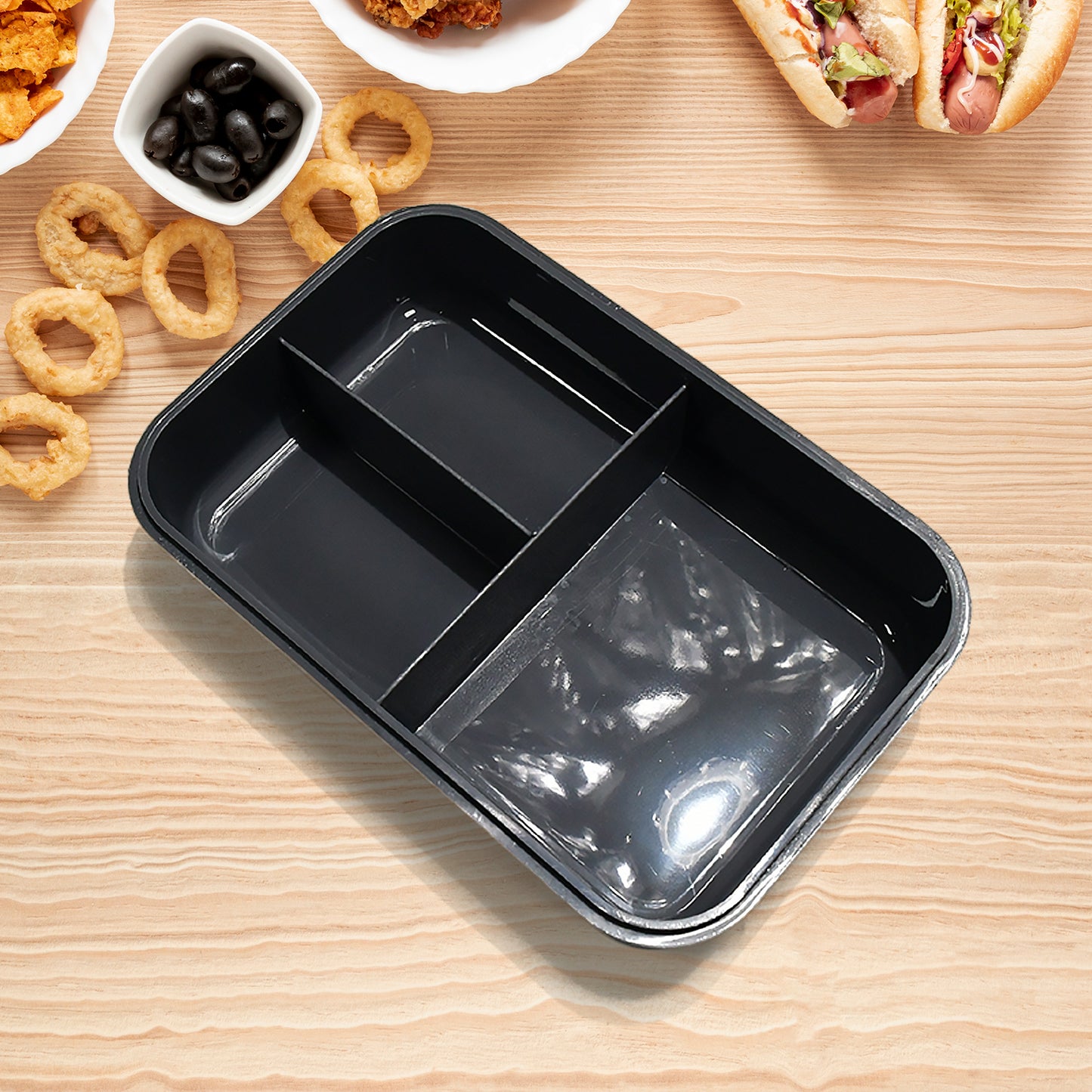 Lunch Box Flex Lock Plastic Liner Lunch Container Portable Tableware Set For Kid Adult Student Children Keep Food Warm - LootFaat