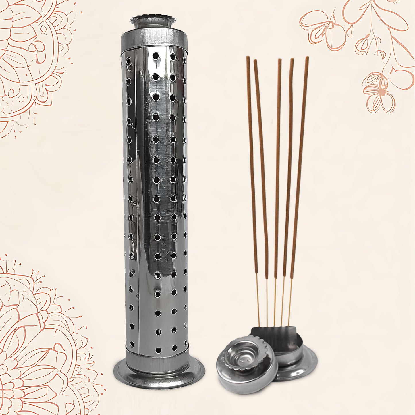 Stainless Steel Agarbatti Stand For Puja (1 Pc) - LootFaat