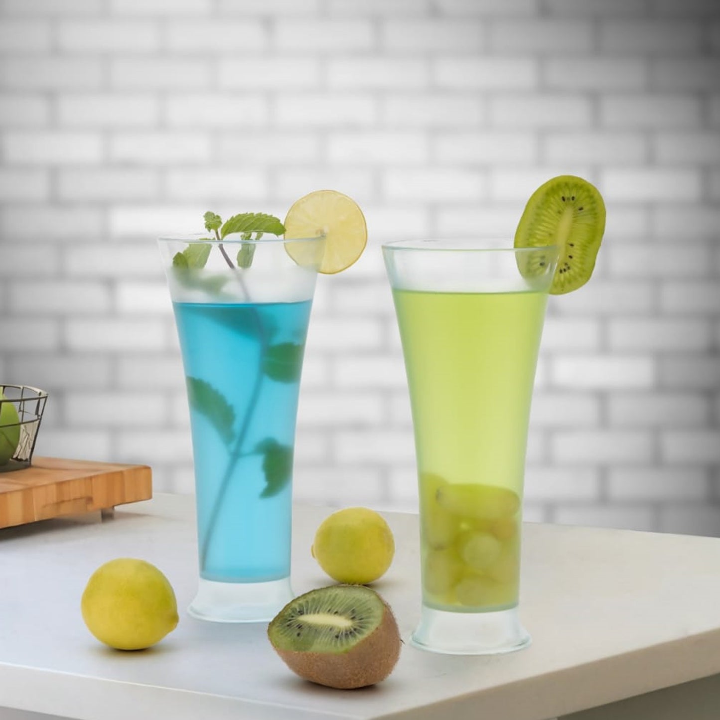 High Quality Faluda Ice Cream Juicer And Water Glasses Set Of 6 Transparent Drinking Water Glasses Stylish Glasses For Faluda Water Juice Glass Set Of 6 Pcs (300 Ml Approx) - LootFaat