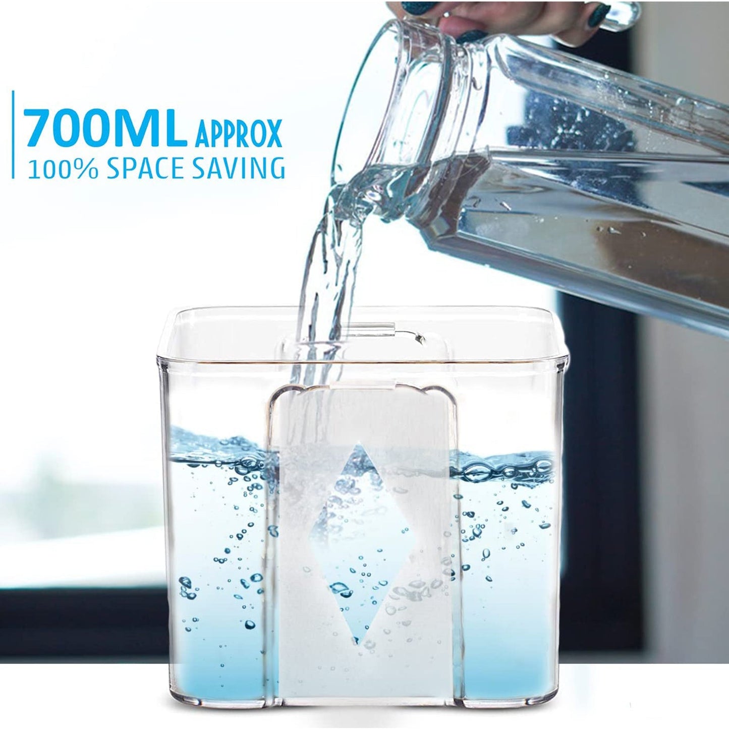 4pc Square Container 700ml Used For Storing Types Of Food Stuffs And Items. - LootFaat