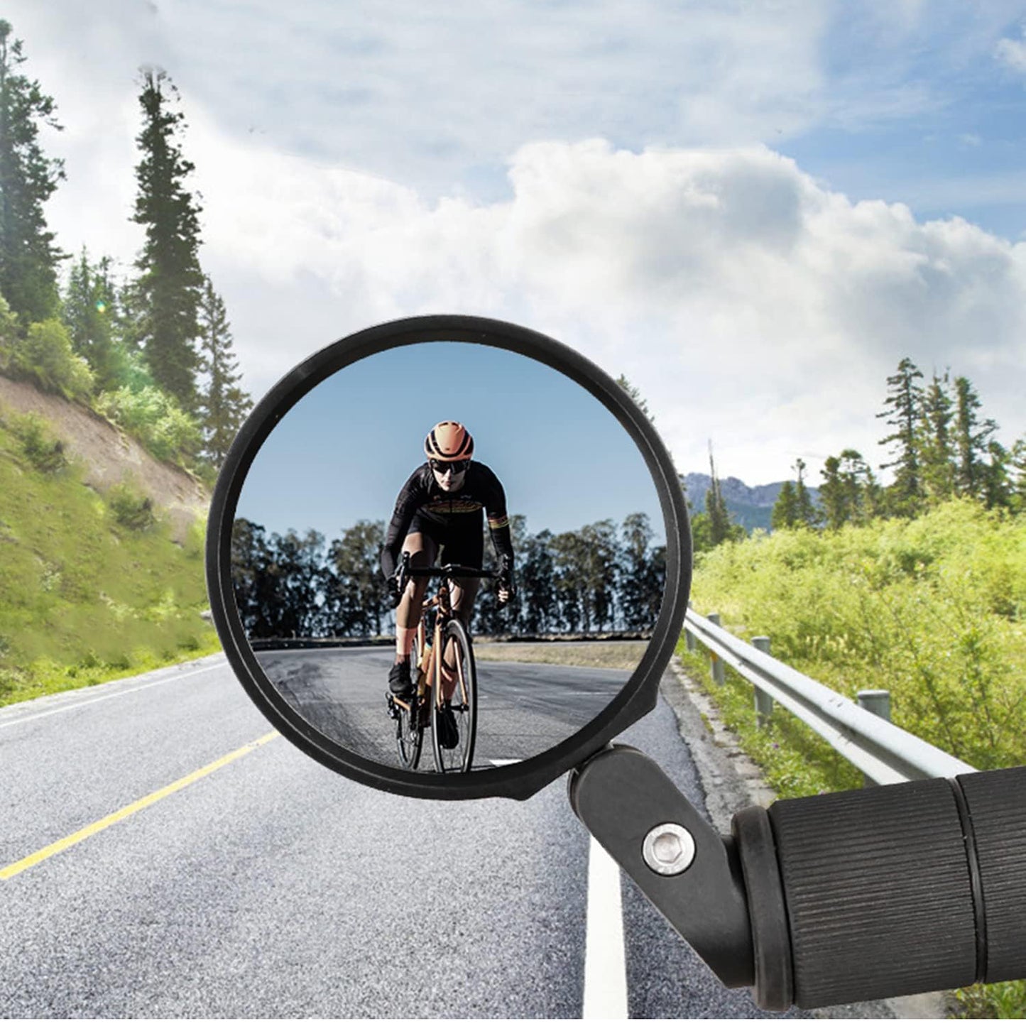 Bar End Bike Mirror Safe Rearview Mirror 360 Rotatable Foldable Safety Bicycle Rear View Mirror Mirror Durable Bike Mirror (1 Pc) - LootFaat