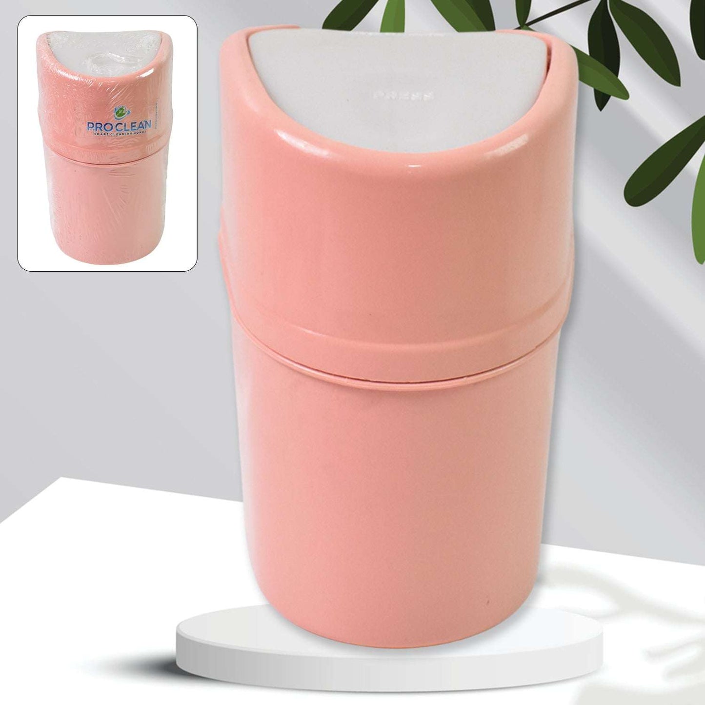 Mini Trash Can Dustbin Plastic Garbage Can With Lid (1 Pc) - LootFaat