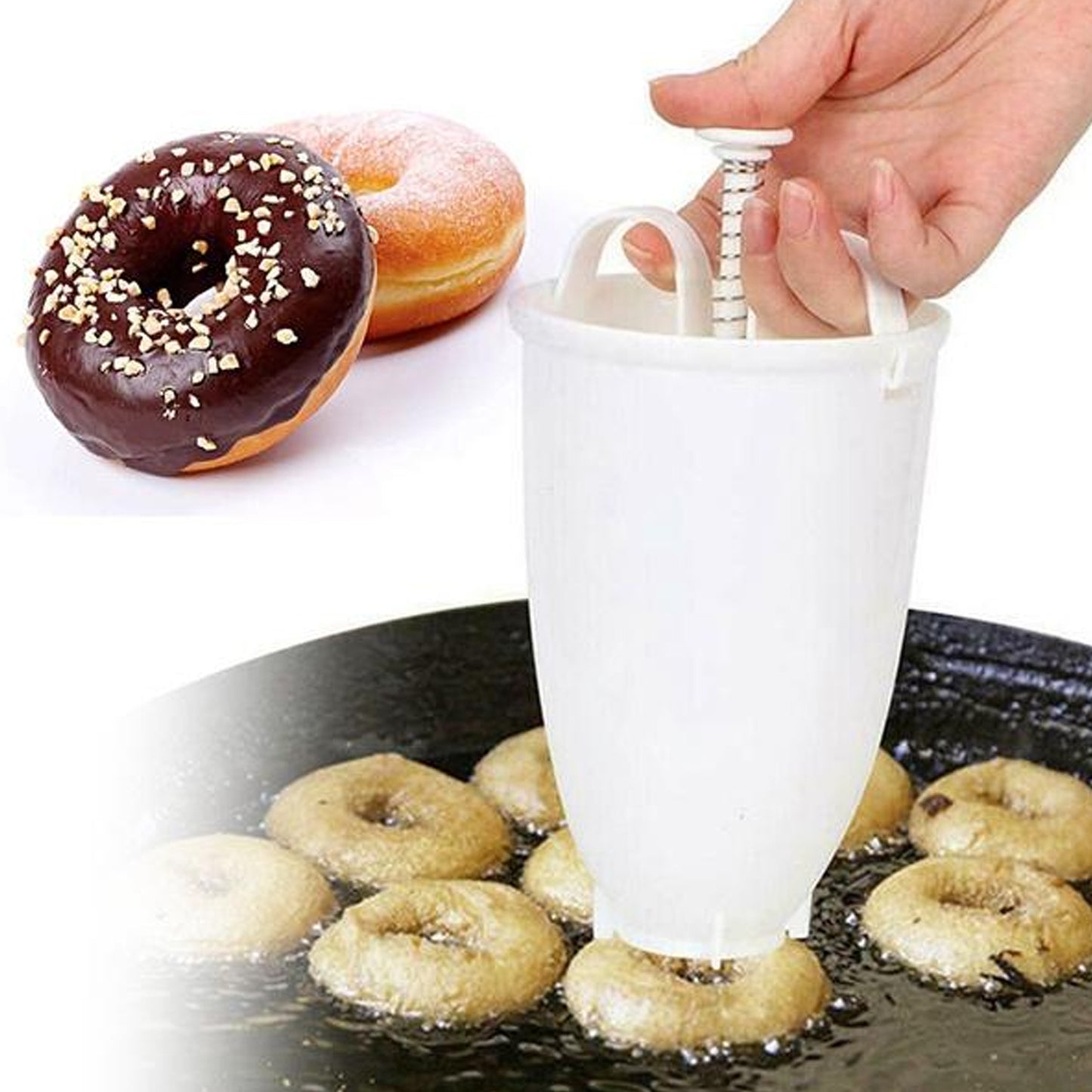 Mini Donut Maker Dispenser - Plastic Vadameduwada Maker - LootFaat
