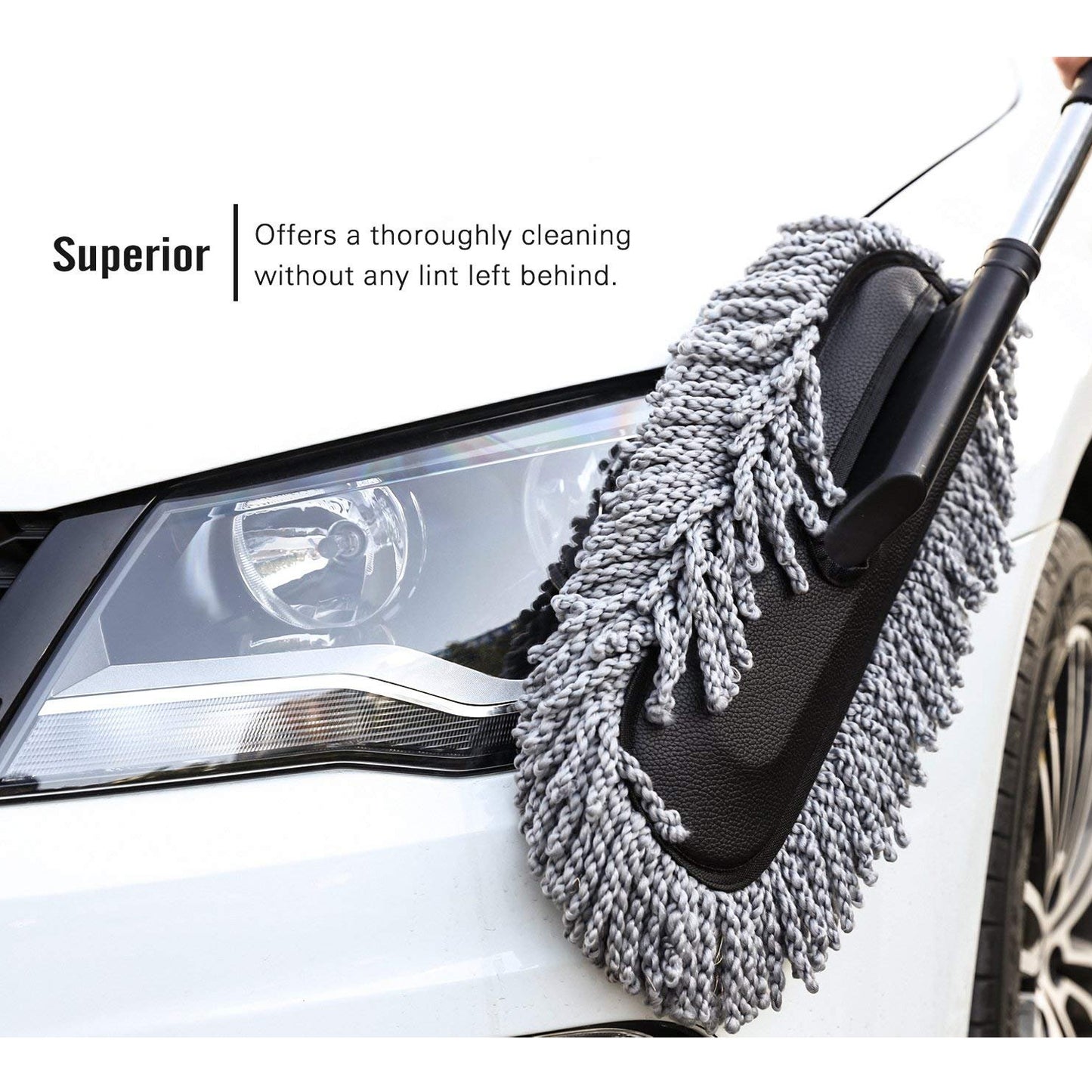 Car Duster Long Retractablesoftnon-sliphandle Multipurpose Microfiber Wash Brush Vehicle Interior And Exterior Cleaning Kit With For Car Boats Or Home - LootFaat