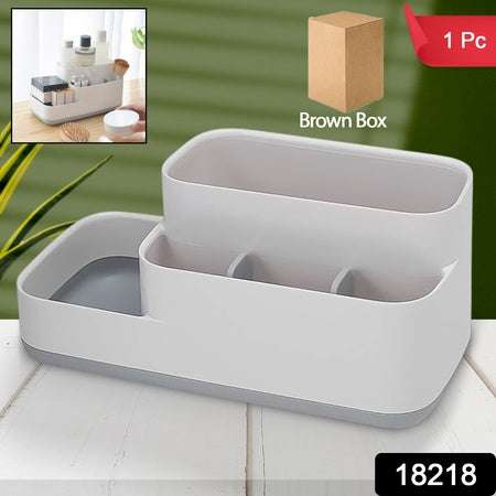 Plastic Multipurpose 5 Compartment Bathroom Desk Organizer Holder (1 Pc) - LootFaat