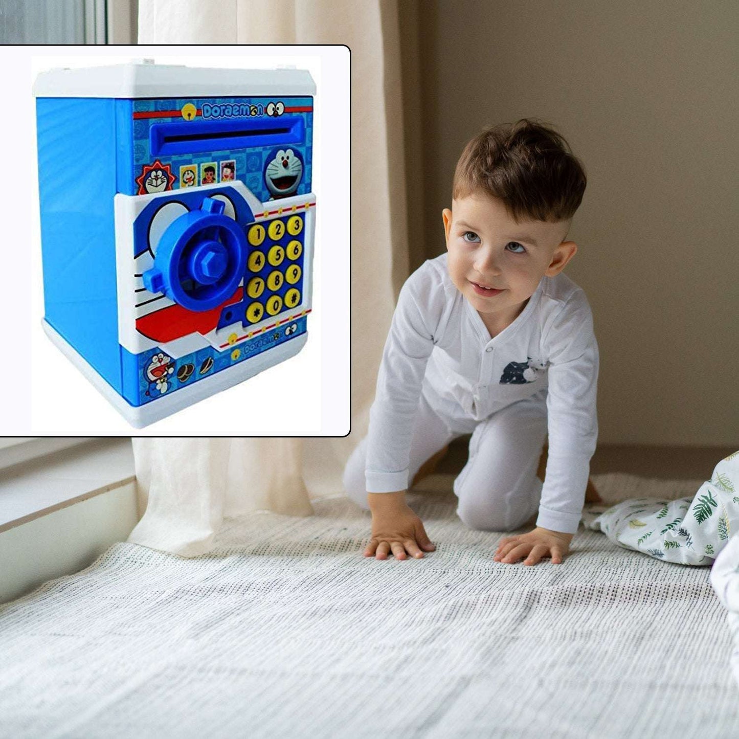 Money Safe Atm Kids Piggy Savings Bank With Electronic Lock Piggy Bank Atm With Password Cartoon Piggy Bank For Kids - LootFaat