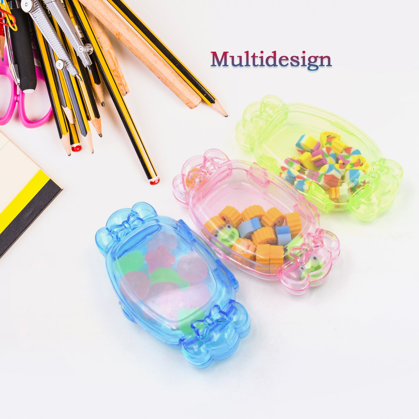 Cute School Eraser Set Cute Eraser Multi Design Rubber Erasers For Pencil Cleaning Stationery School Student Girl Kids (15 Pc In1 Set) - LootFaat