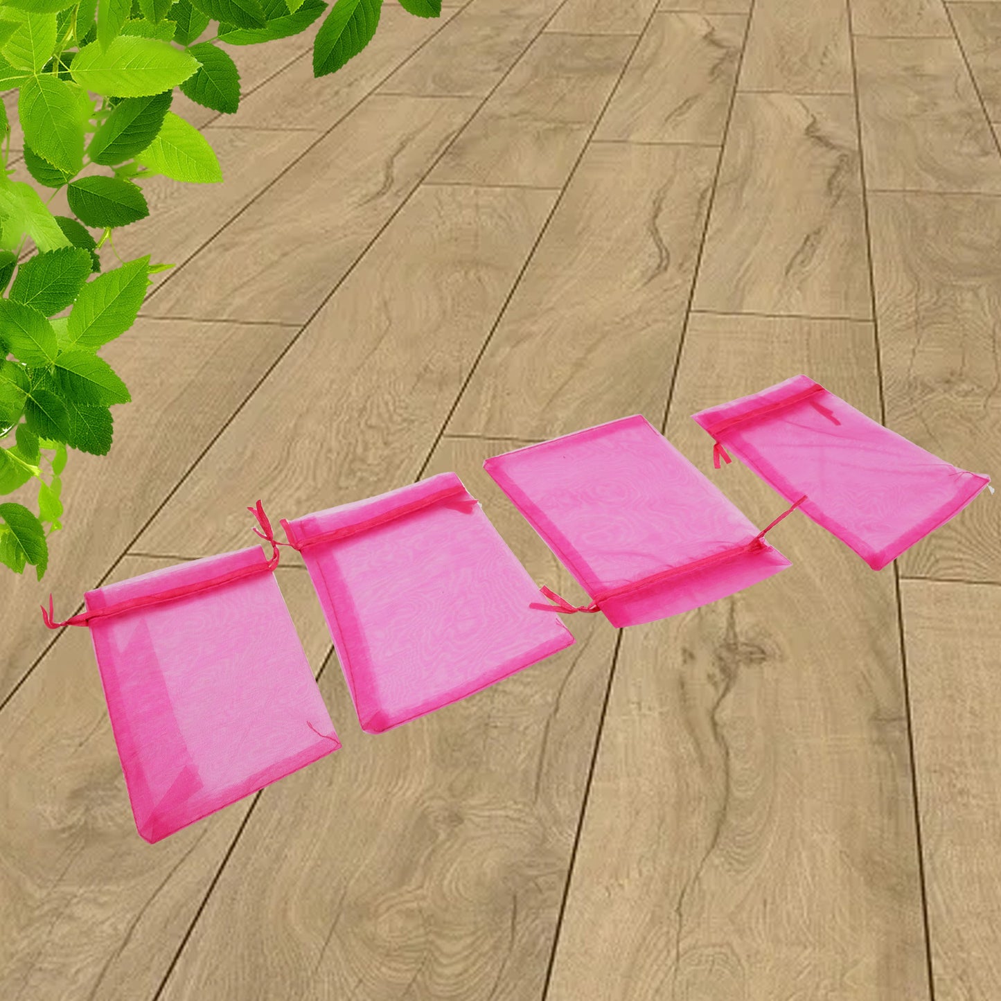 Organza Gift Bags Small Mesh Bags Drawstring Gift Bags Christmas Drawstring Organza Gift Bags Wedding Party Festival Gift Bags (50 Pcs Set) - LootFaat
