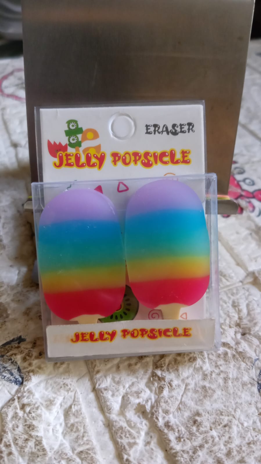 Jelly Popsicle Shape Fancy Stylish Erasers Mini Eraser Creative Cute Novelty Eraser For Children Eraser Set For Return Gift Birthday Party School Prize (2 Pc Set) - LootFaat