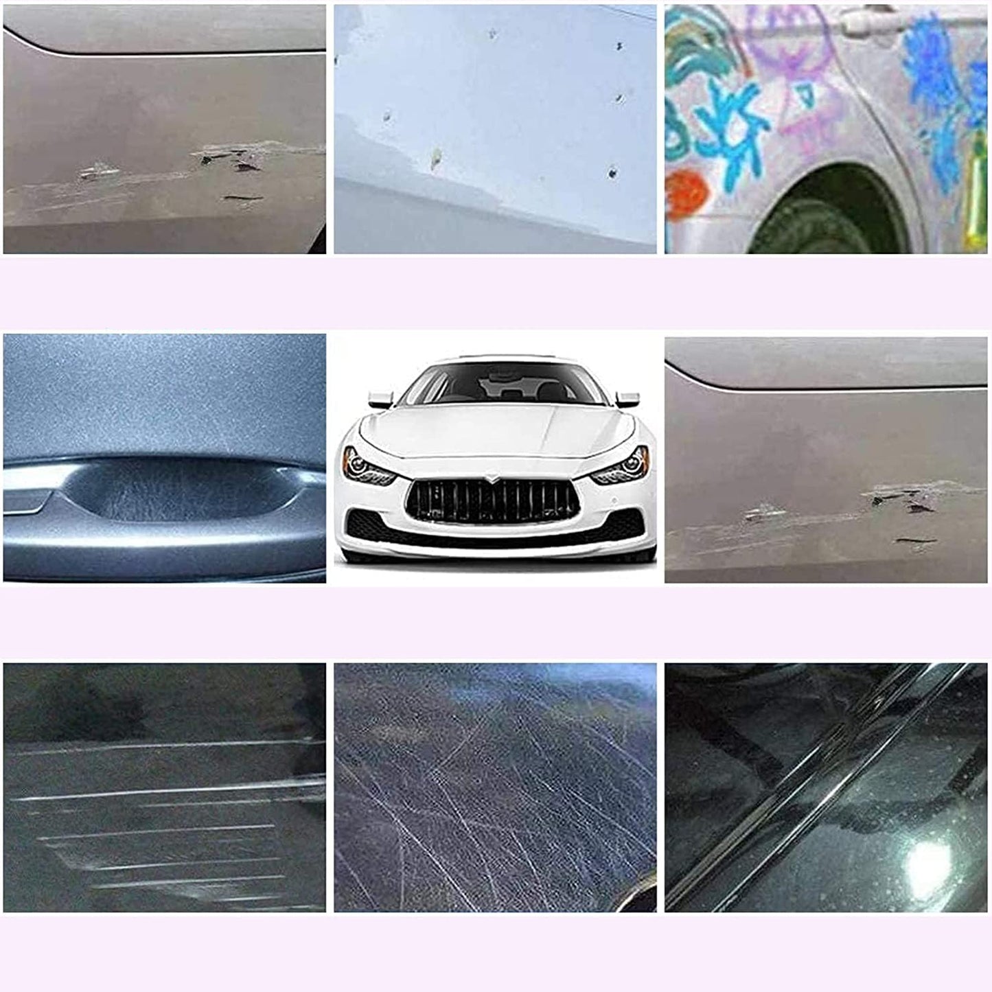Nano Magic Car Scratch Remover Cloth Multipurpose Scratch Repair Cloth Cloth For Car Paint Scratch Repair Easy To Repair Slight Scratches On The Surface Polishing Repeatable Use For All Kinds Of Car (45 Ml Repair Solution 2 Gloves 2 Nano Cloth) - LootFaat