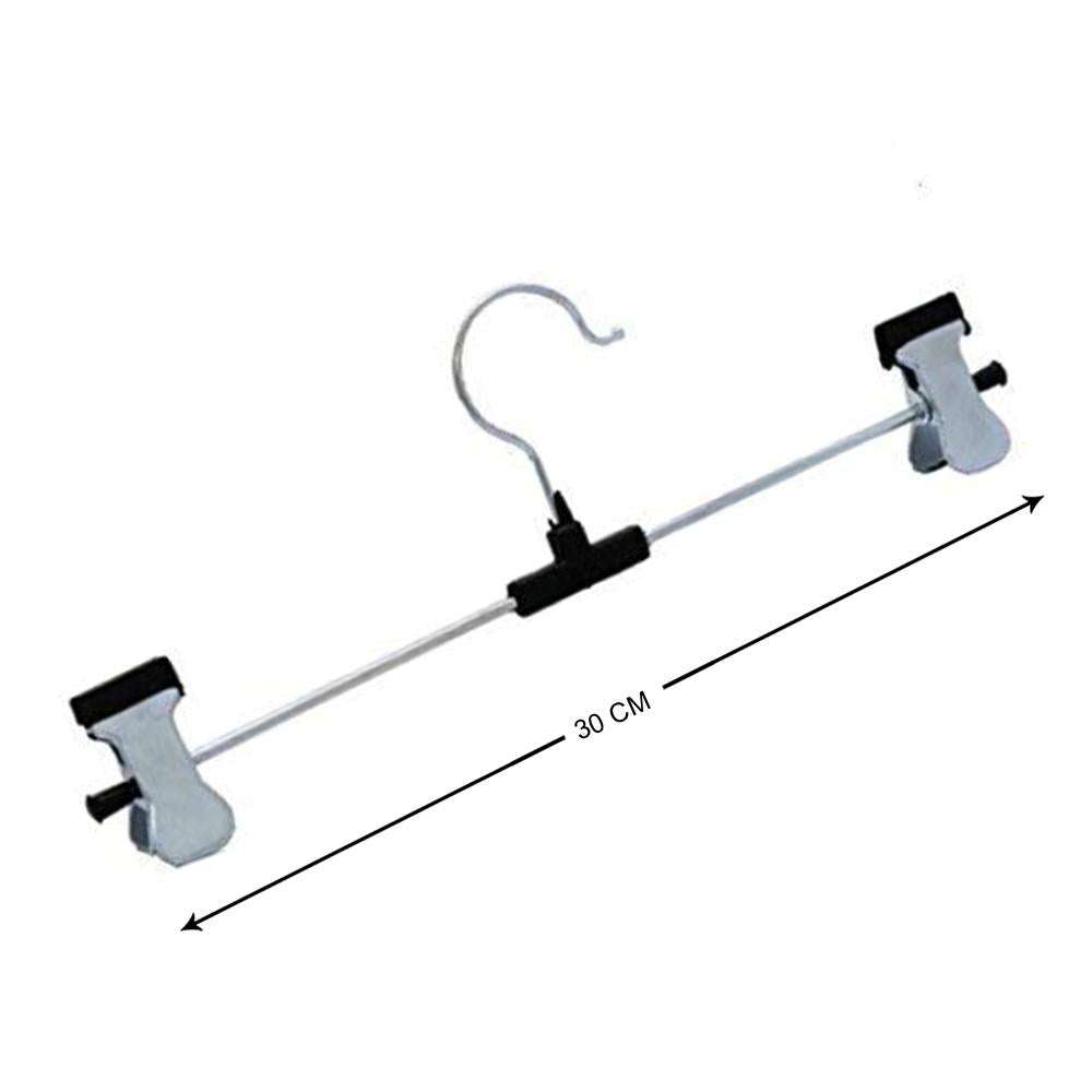 Hangers With 2-adjustable Anti-rust Clips (Pack Of 12) - LootFaat
