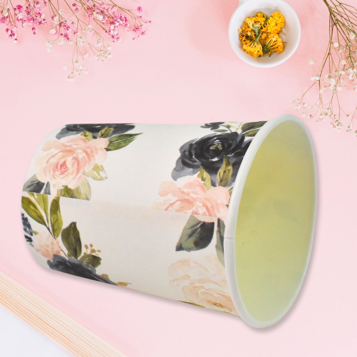 Disposable Paper Cups Disposable Tea Coffee Cups (10 Pcs Set Mix Color Design) - LootFaat