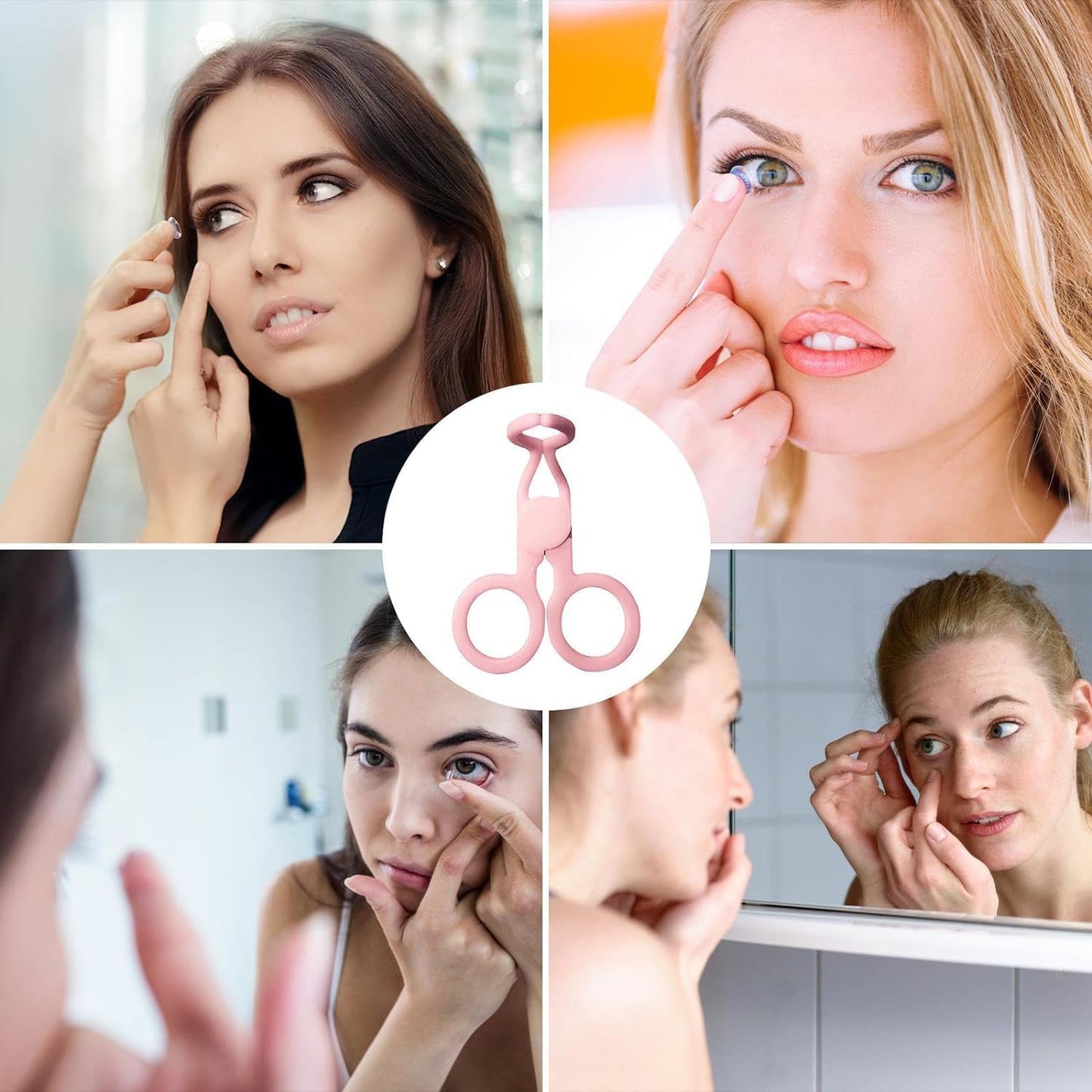Plastic Ergonomic Women Eye Care Contact Lenses Inserter Remover Tool (1 Pc) - LootFaat