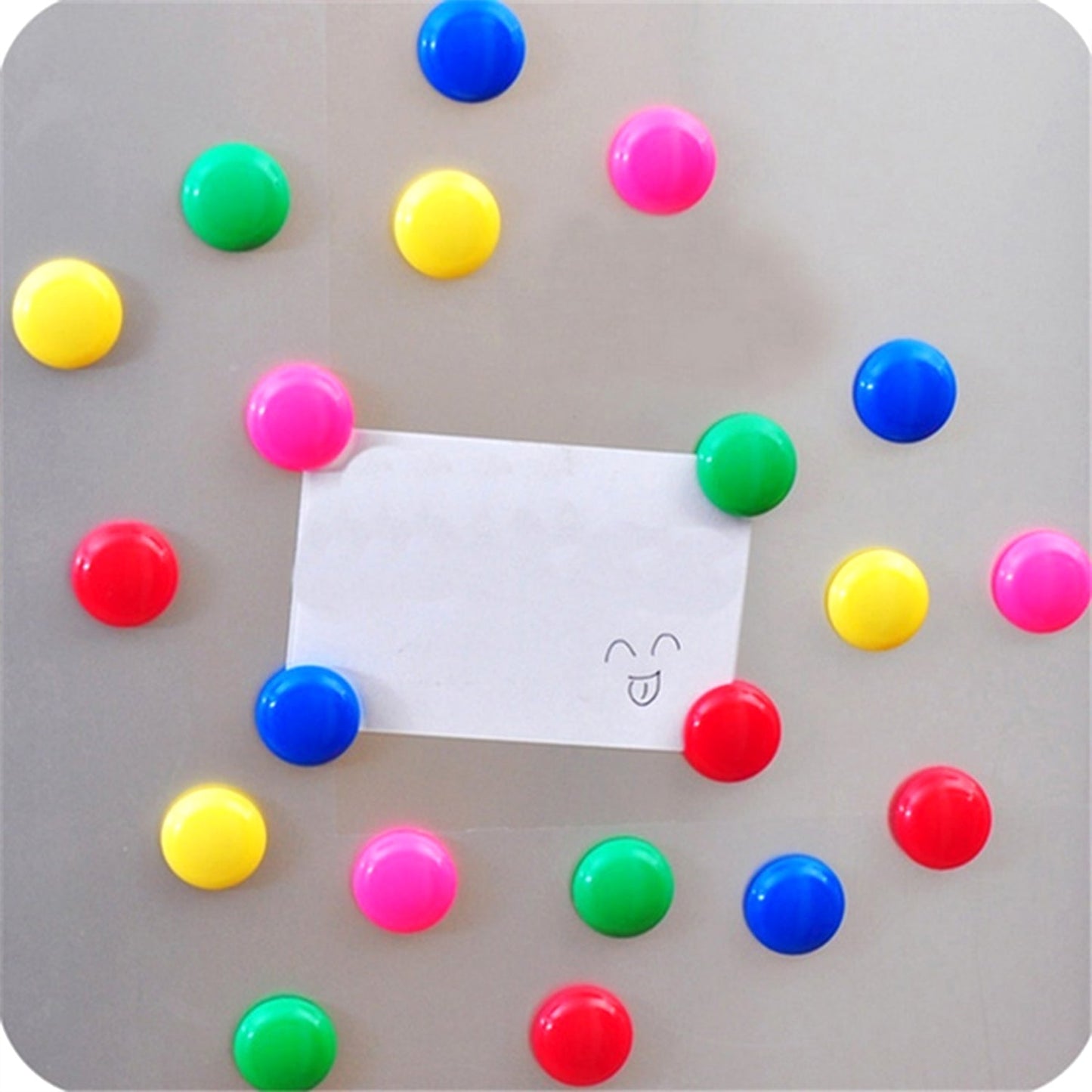 White Board Magnetic Particle Circle 2cm Color Magnetic Nail Household Teaching Magnet Strong Plastic Magnetic Buckle (Pack Of 200pc) - LootFaat