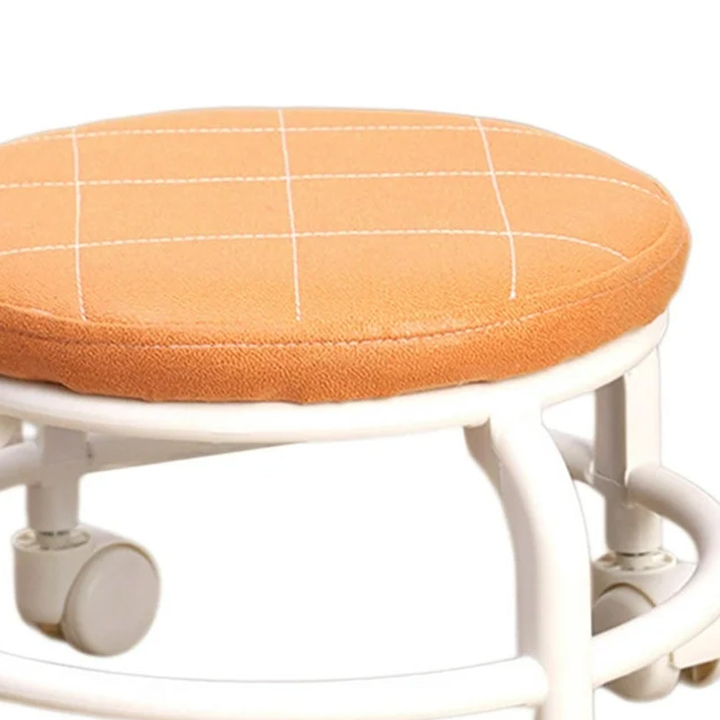 Roller Seat Stool Low Height Rolling Stool Multifunctional Small Household Movable Mini Stool Pulley Wheel Stool For Garage Home Library (1 Pc) - LootFaat