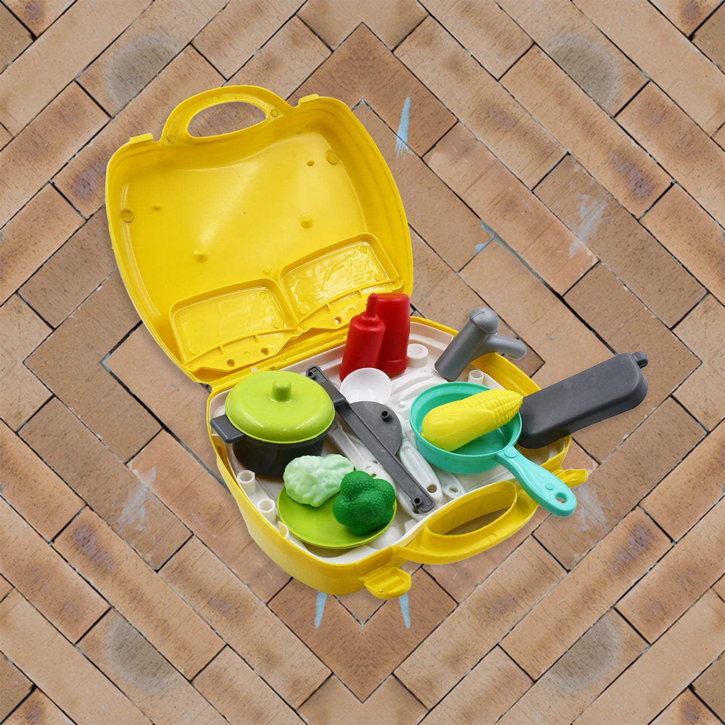 Cooking Toy Plastic Kids Cooking School Play Set (26 Pc Set) - LootFaat