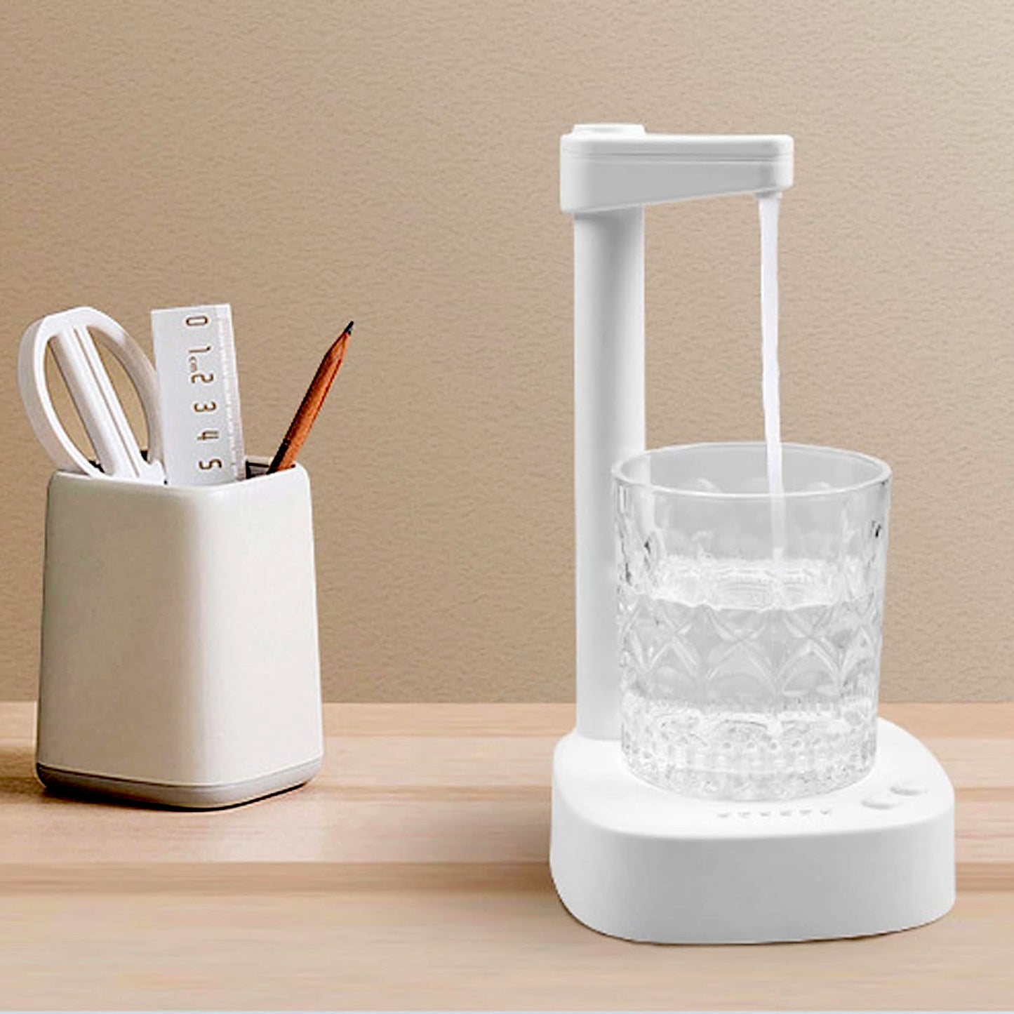 Usb Charging Desktop Water Bottle Dispenser Intelligent Desktop Water Pump With Small Pipe One Button Operation Smart Table Bedside Water Dispenser Desk Water Dispenser For Home Office Outdoor Camping - LootFaat