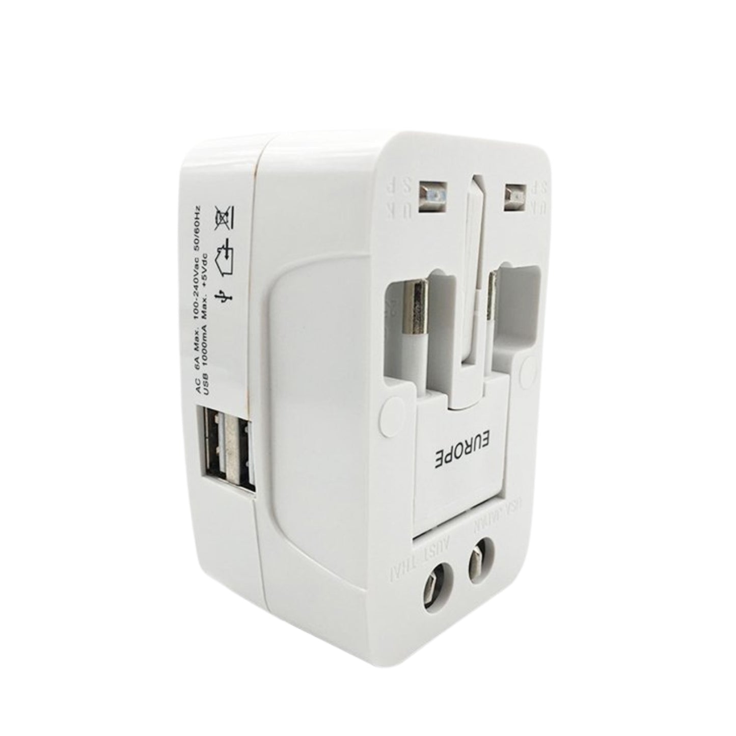 All-in-one Universal Worldwide Travelling Ac Adaptor Plug (Au Uk Us Eu) International Power Charger Electric Usb Power Plug Socket Adapter Converter (1 Pc) - LootFaat