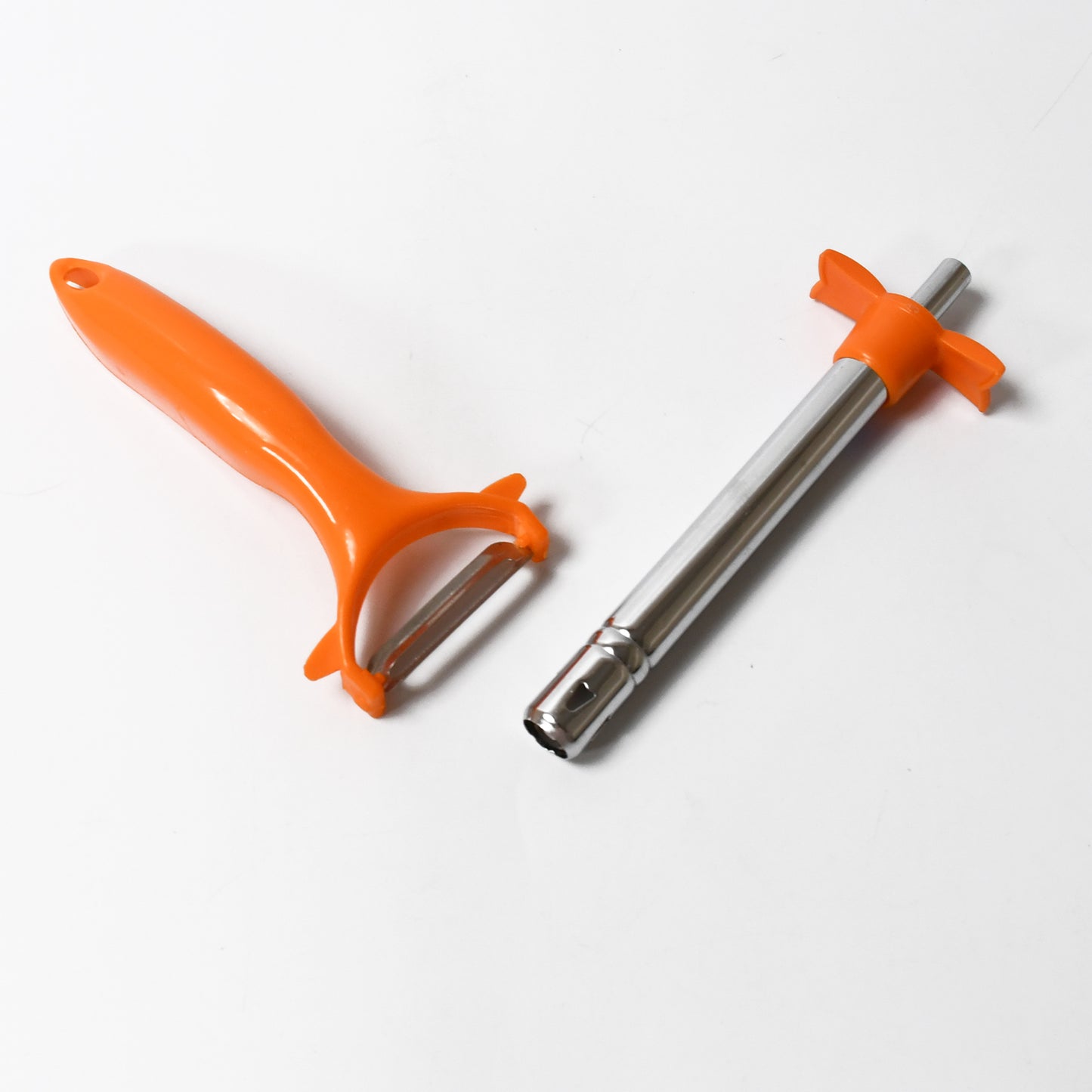 2 In 1 Kitchen Combo Lighter Stainless Steel Durable Gas Lighter With Vegetable Cutter Peeler For Kitchen Steel Gas Lighter (2 Pc Set) - LootFaat