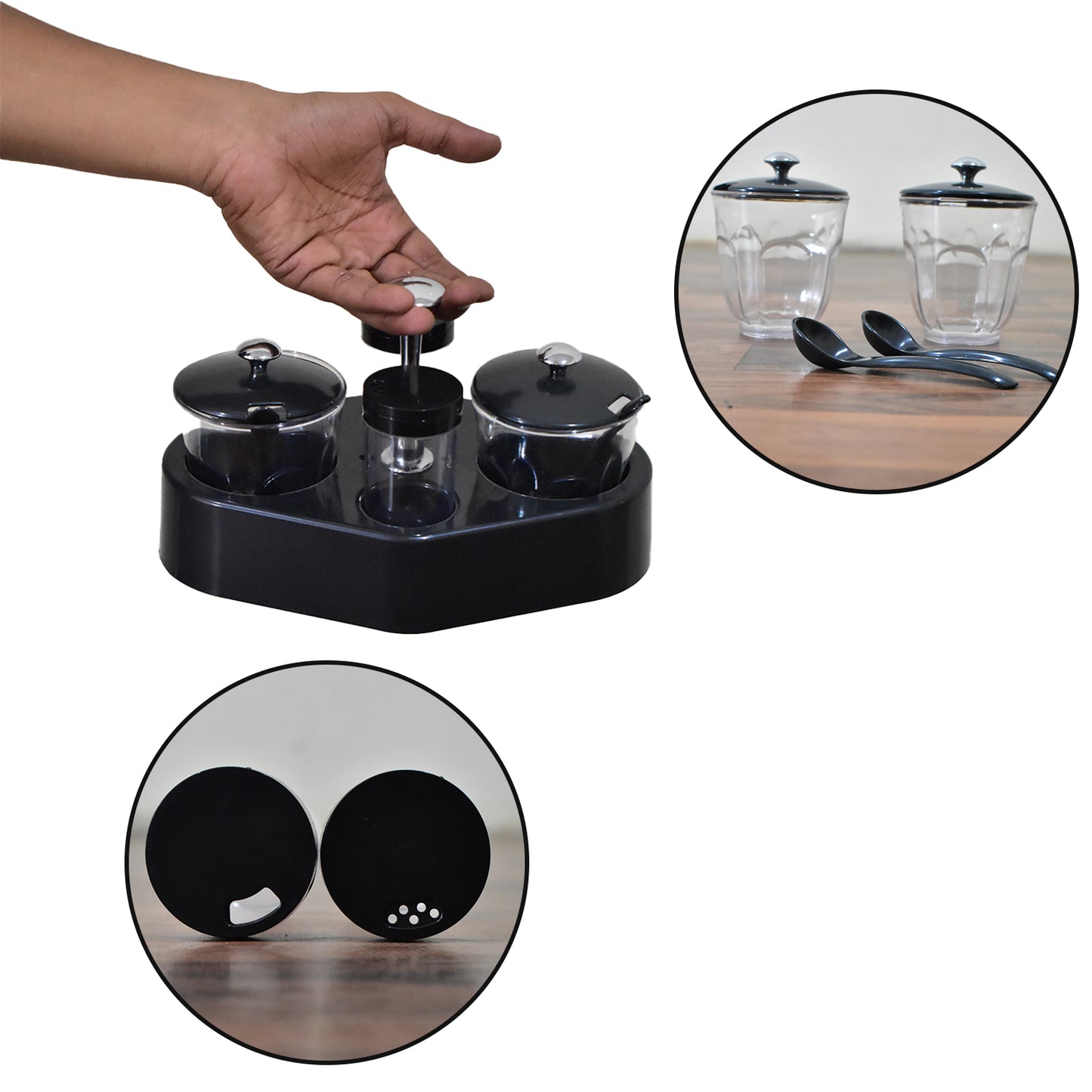 Ganesh Rendy Condiment Set For Kitchen Transparent Jar For Easy To Access Spice 1 Piece Spice Set (Plastic) - LootFaat