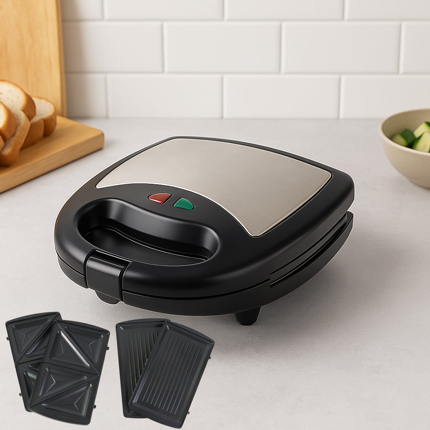 Orbit Interchangeable Plate Sandwich Maker (800W)