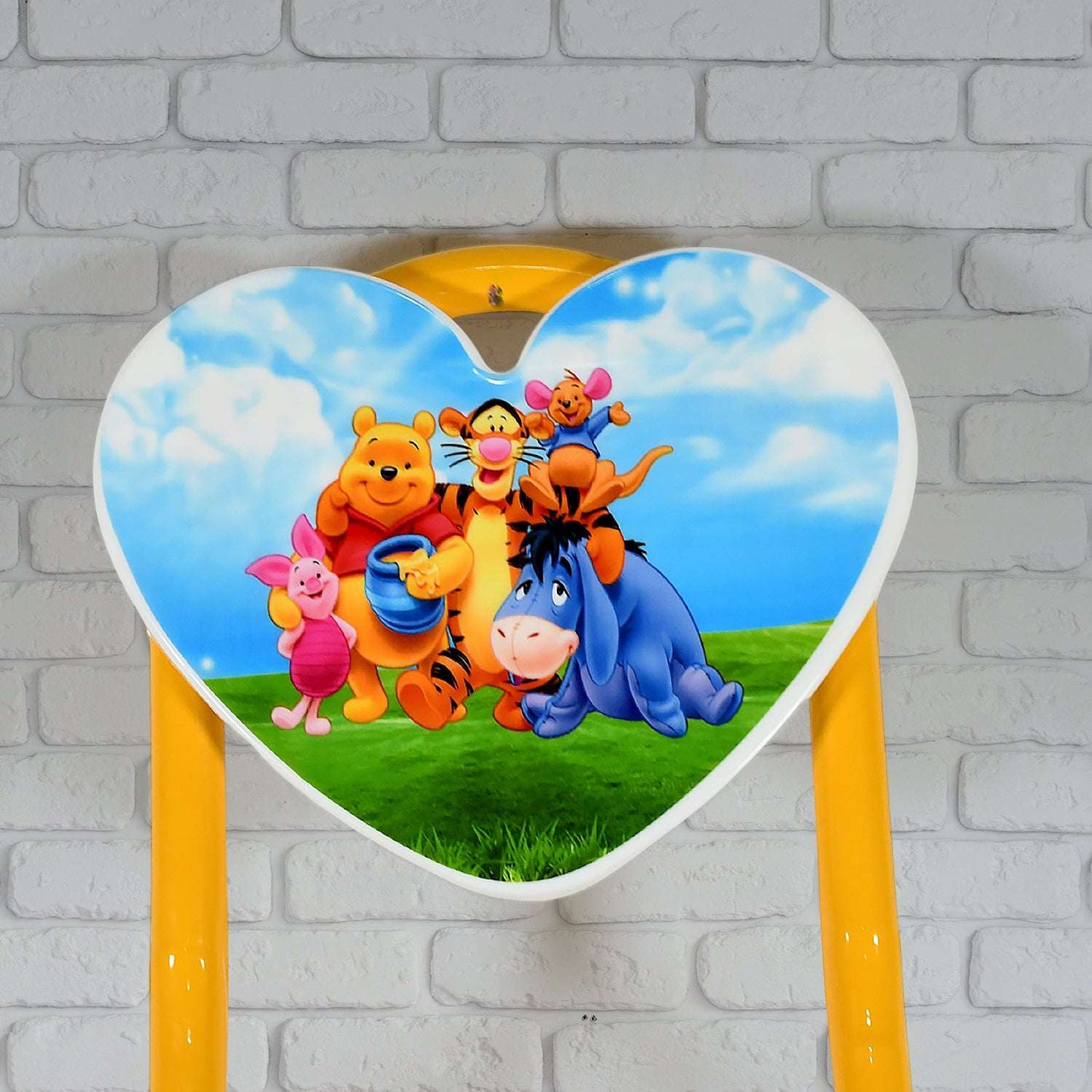 Heart Shape Kids Chair Cartoon Printed Foldable Kids Children Folding Chair For Playrooms Schools Daycares And Home. Metal And Fibre Body Picnic Beach Camping Chair (1 Pc) - LootFaat