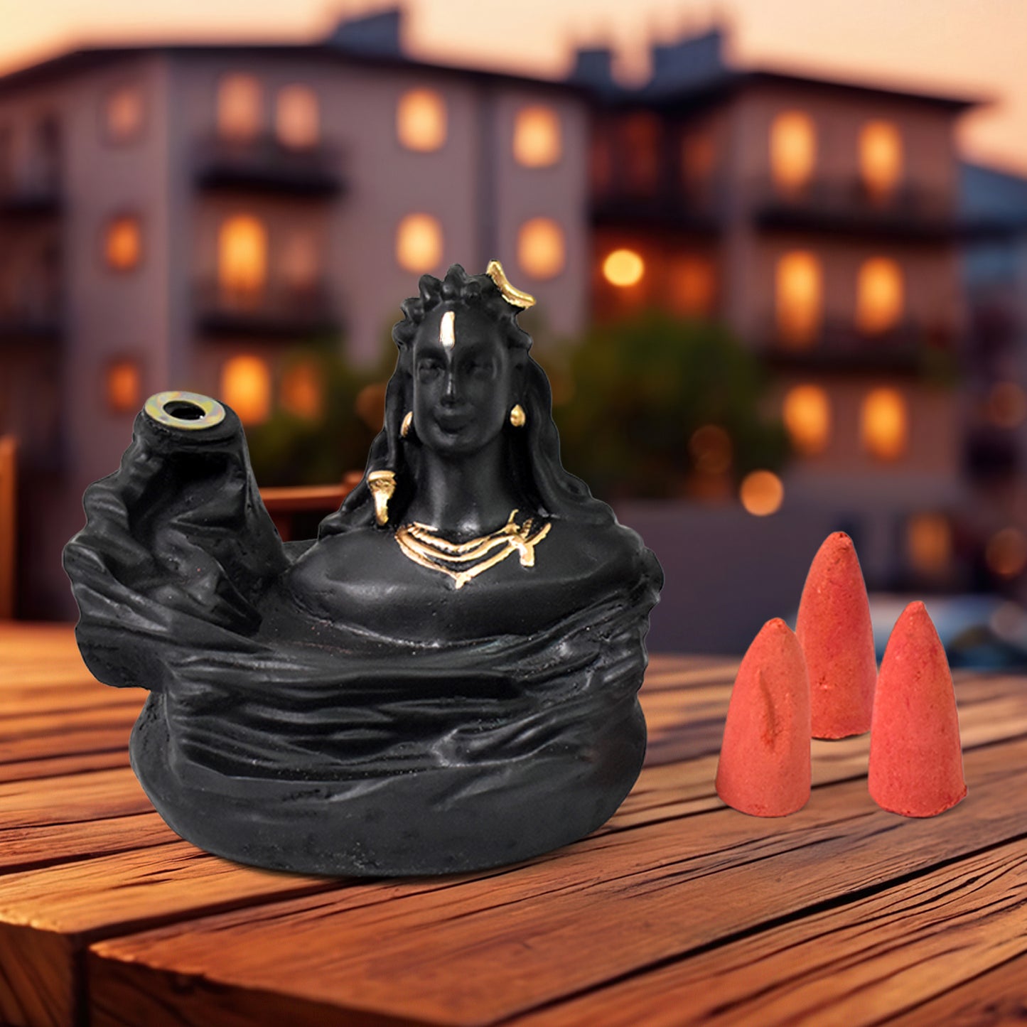 Adiyogi Shiva Backflow Smoke Fountain Incense Holder Burner (1 Pc) - LootFaat