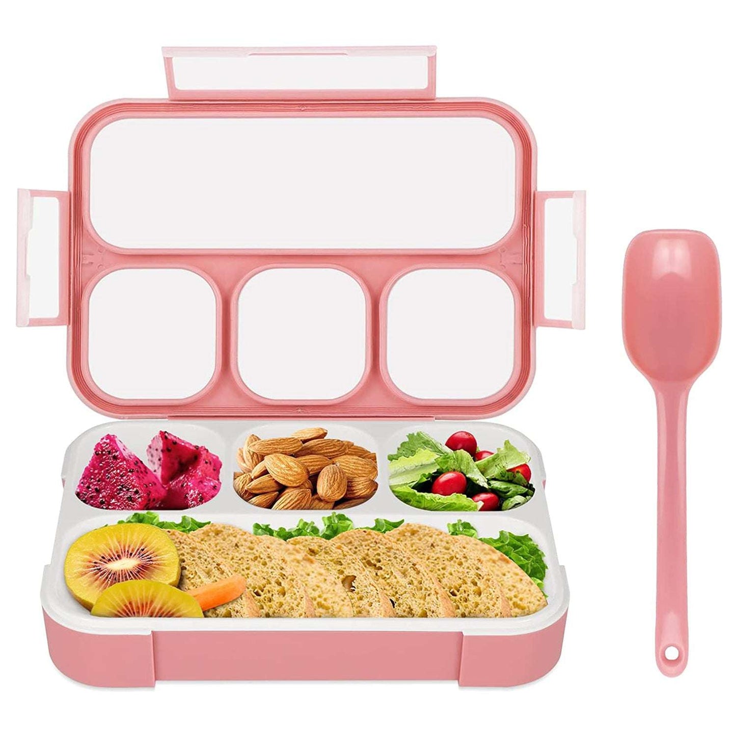 Lunch Box 4 Compartment With Leak Proof Lunch Box For School Office Use - LootFaat