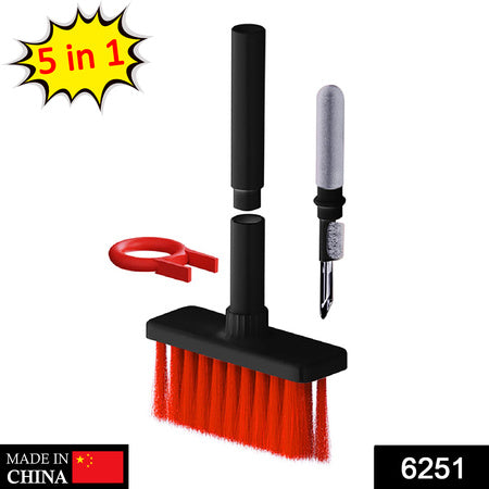 5in1 Multi-function Soft Dust Clean Bush For Computer Cleaning With Corner Gap Duster Keycap Puller Remover For Gamer Pc - LootFaat