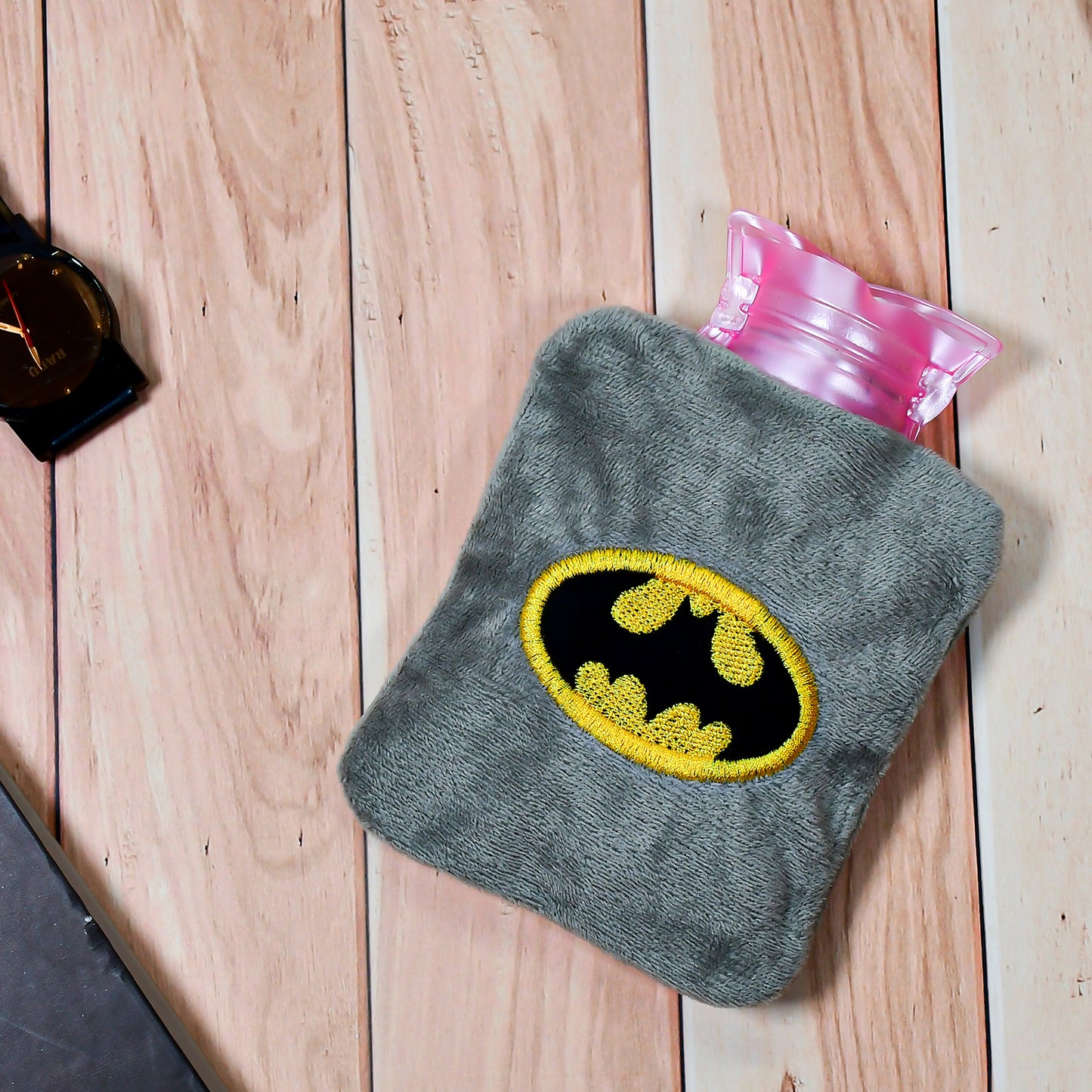 Batman Small Hot Water Bag With Cover For Pain Relief Neck Shoulder Pain And Hand Feet Warmer Menstrual Cramps. - LootFaat
