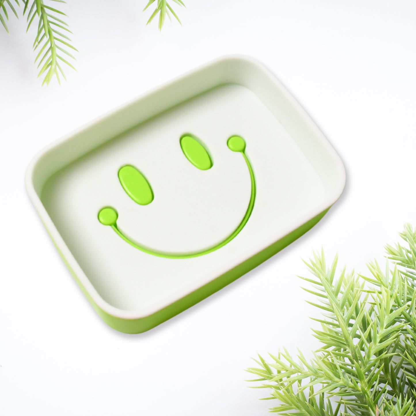 Portable Travel Home Box Cute Cartoons Smile Face Container Draining Holder Soap Dish - LootFaat