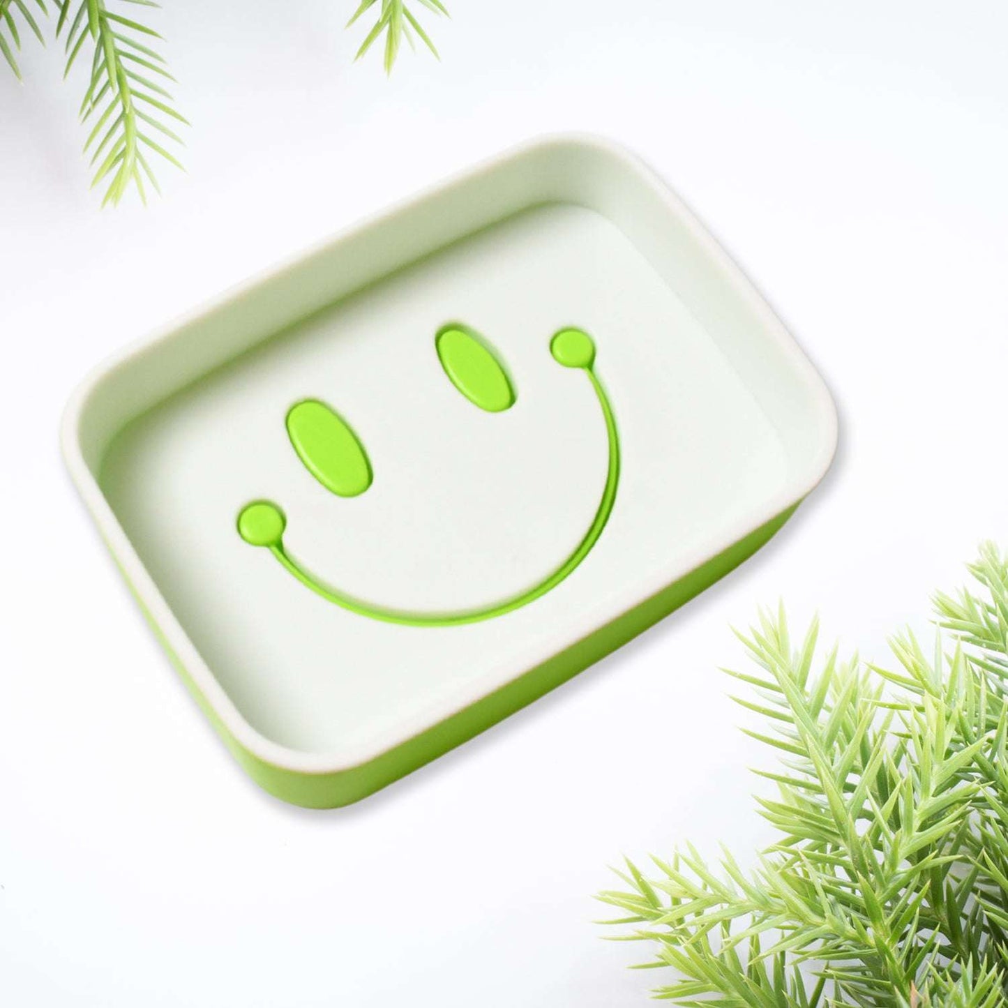 Portable Travel Home Box Cute Cartoons Smile Face Container Draining Holder Soap Dish - LootFaat